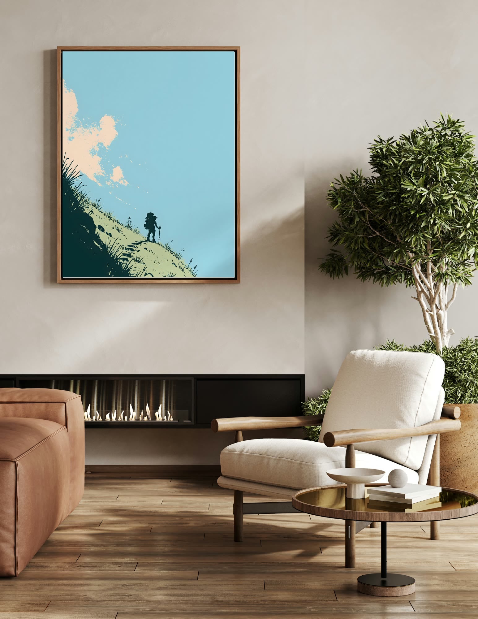 Semi-Gloss Poster shown in a room, mockup 2