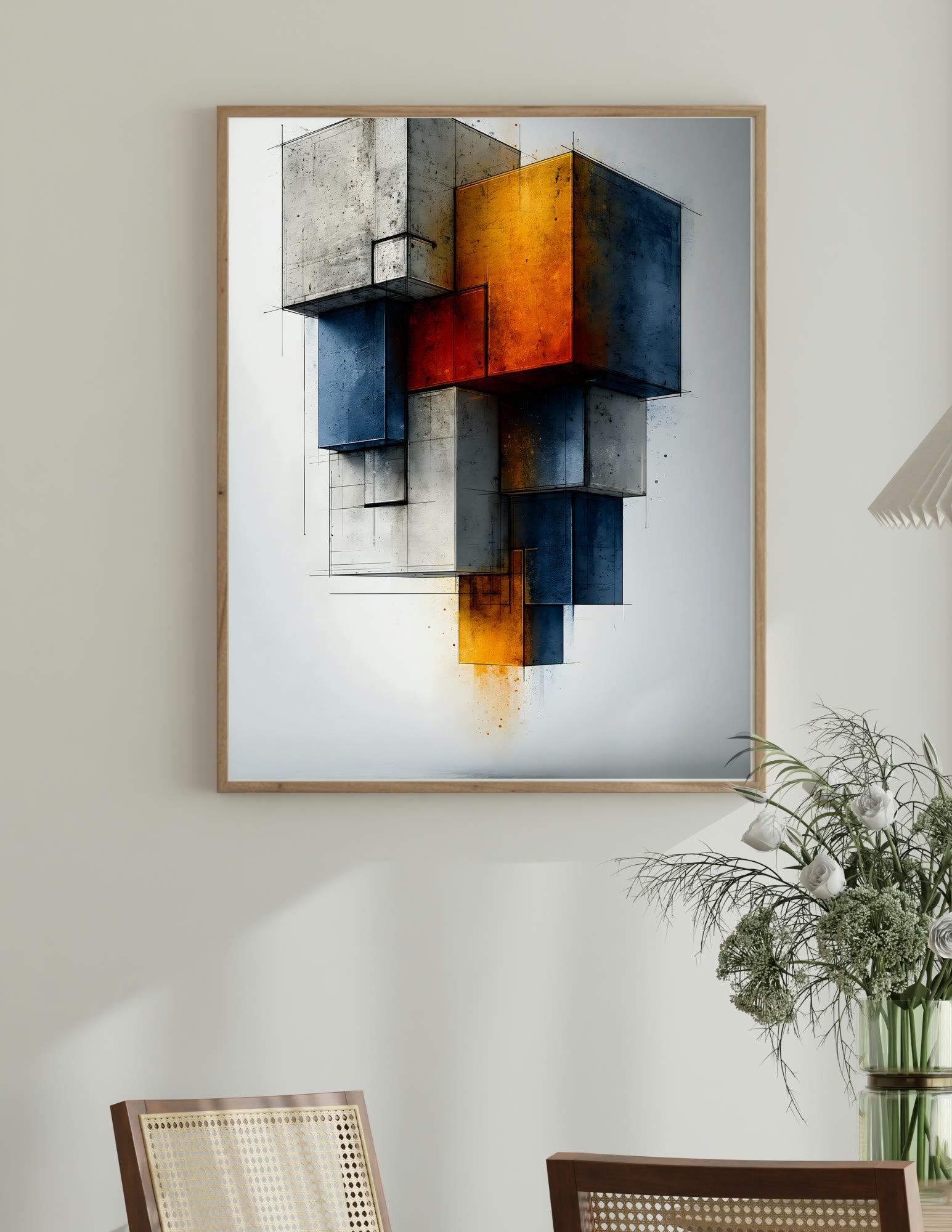 Semi-Gloss Poster shown in a room, mockup 1