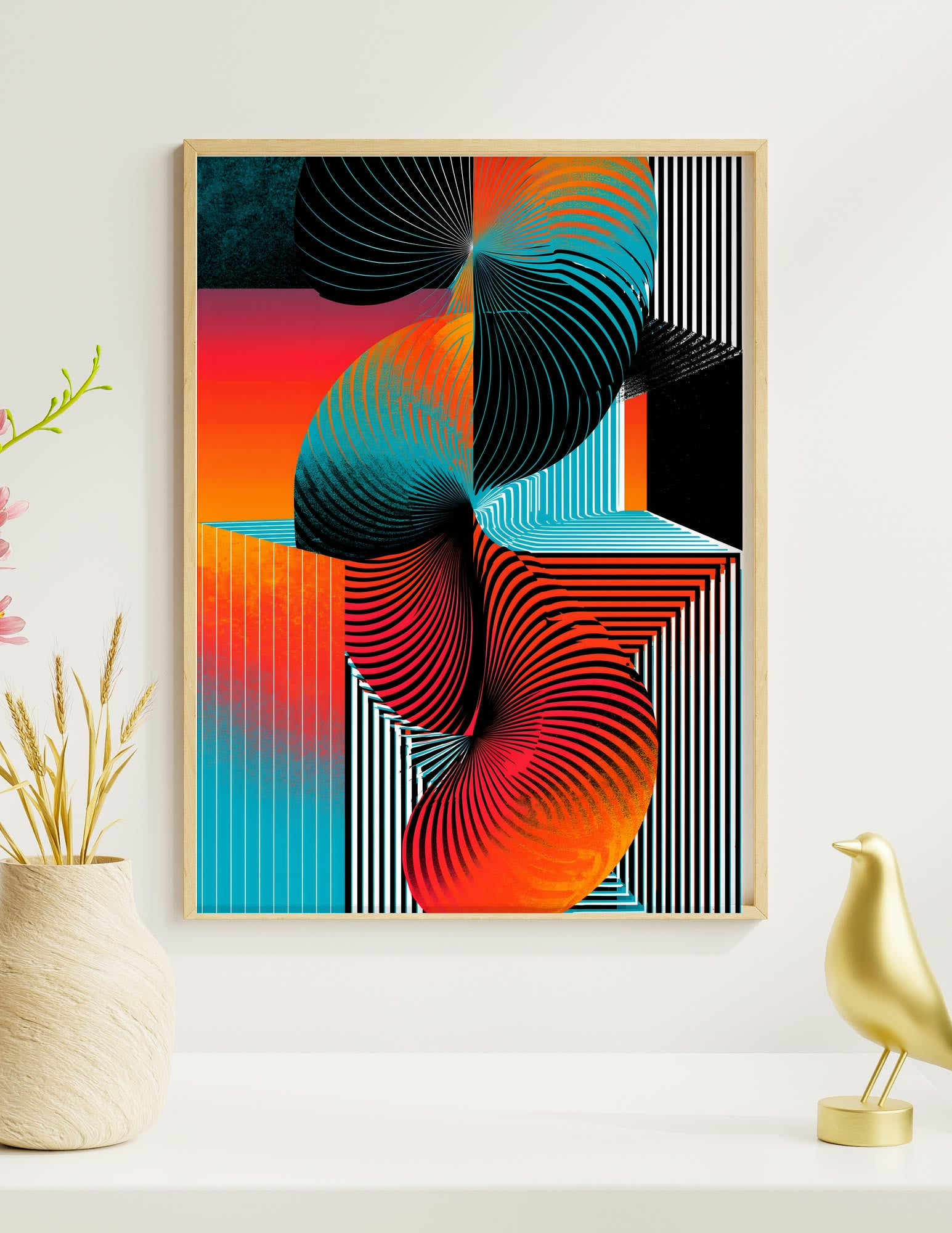 Semi-Gloss Poster shown in a room, mockup 2