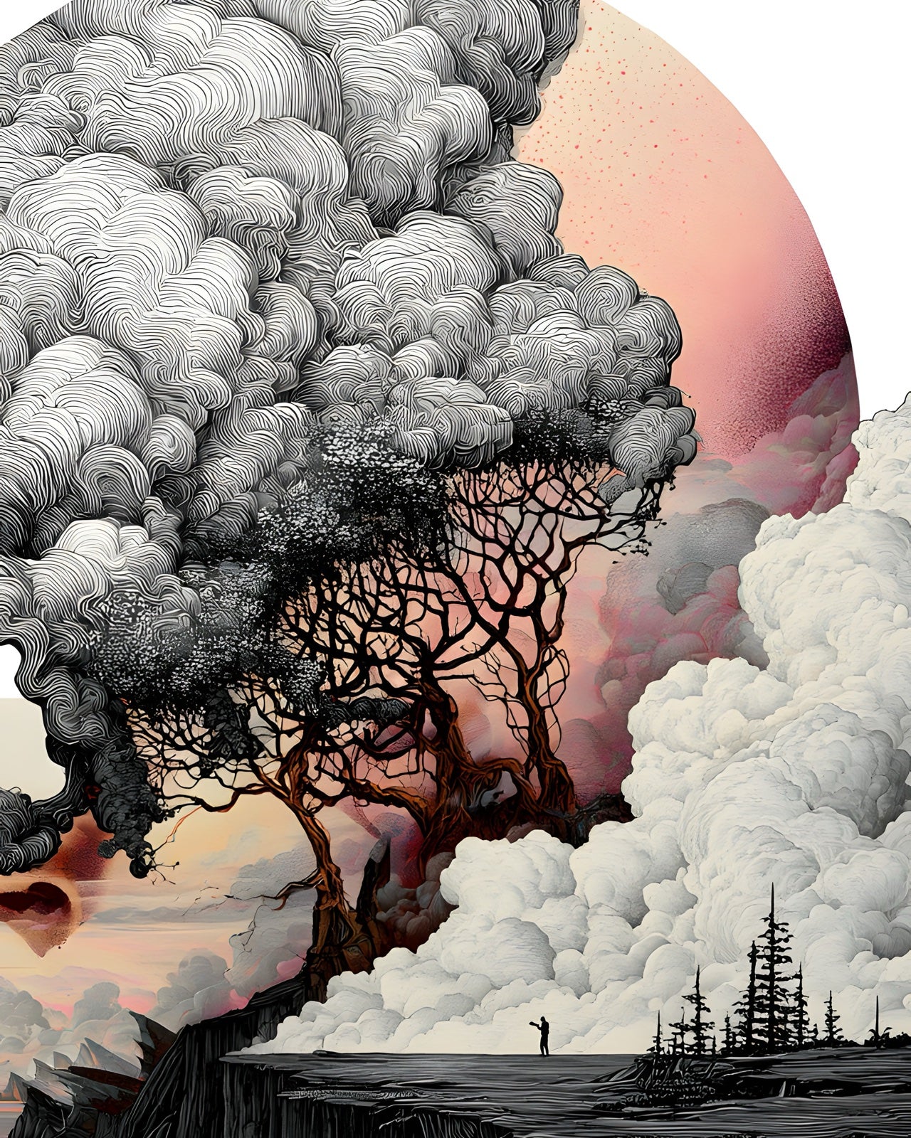 Clouds in the Sun printable wall art digital download preview