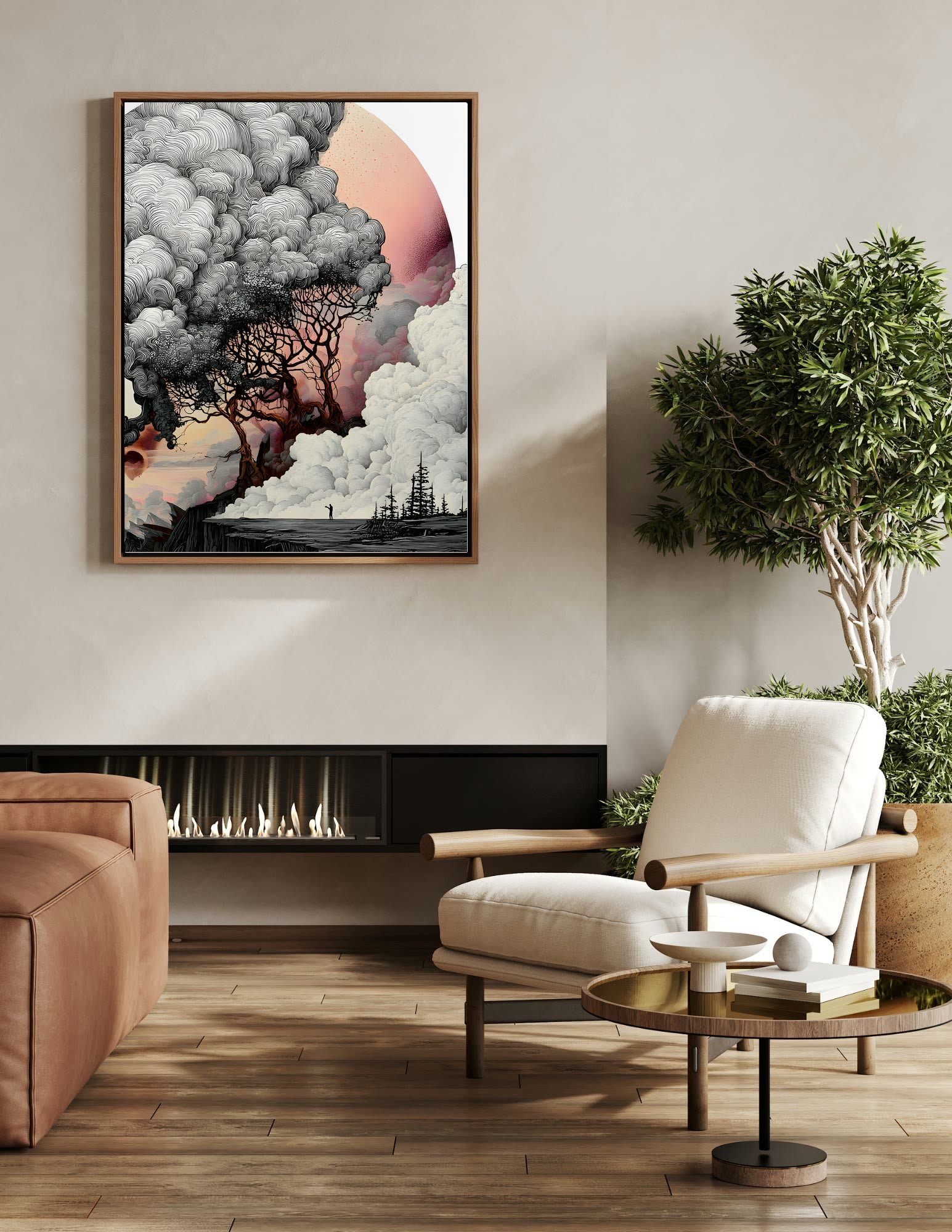 Semi-Gloss Poster shown in a room, mockup 1