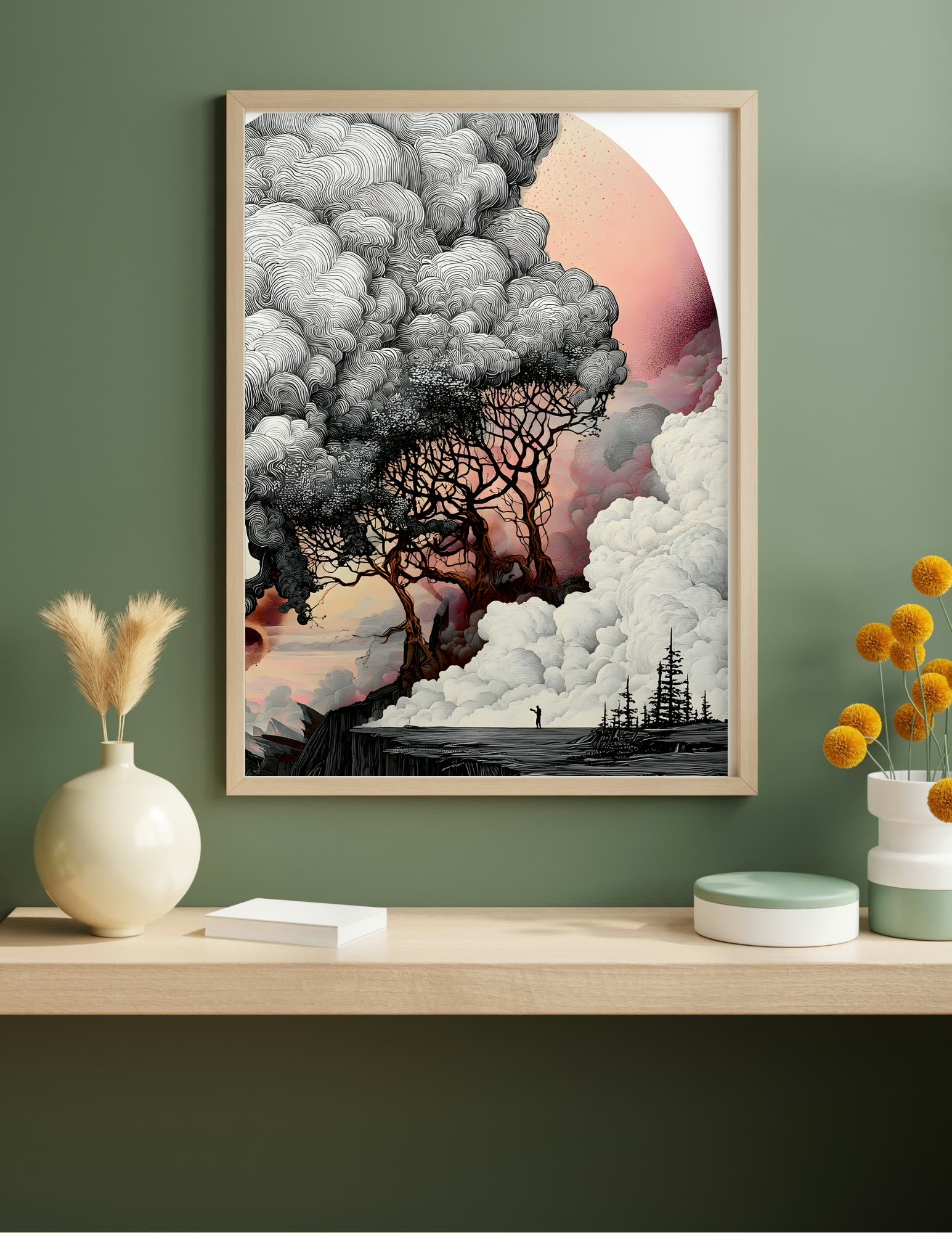 Semi-Gloss Poster shown in a room, mockup 2