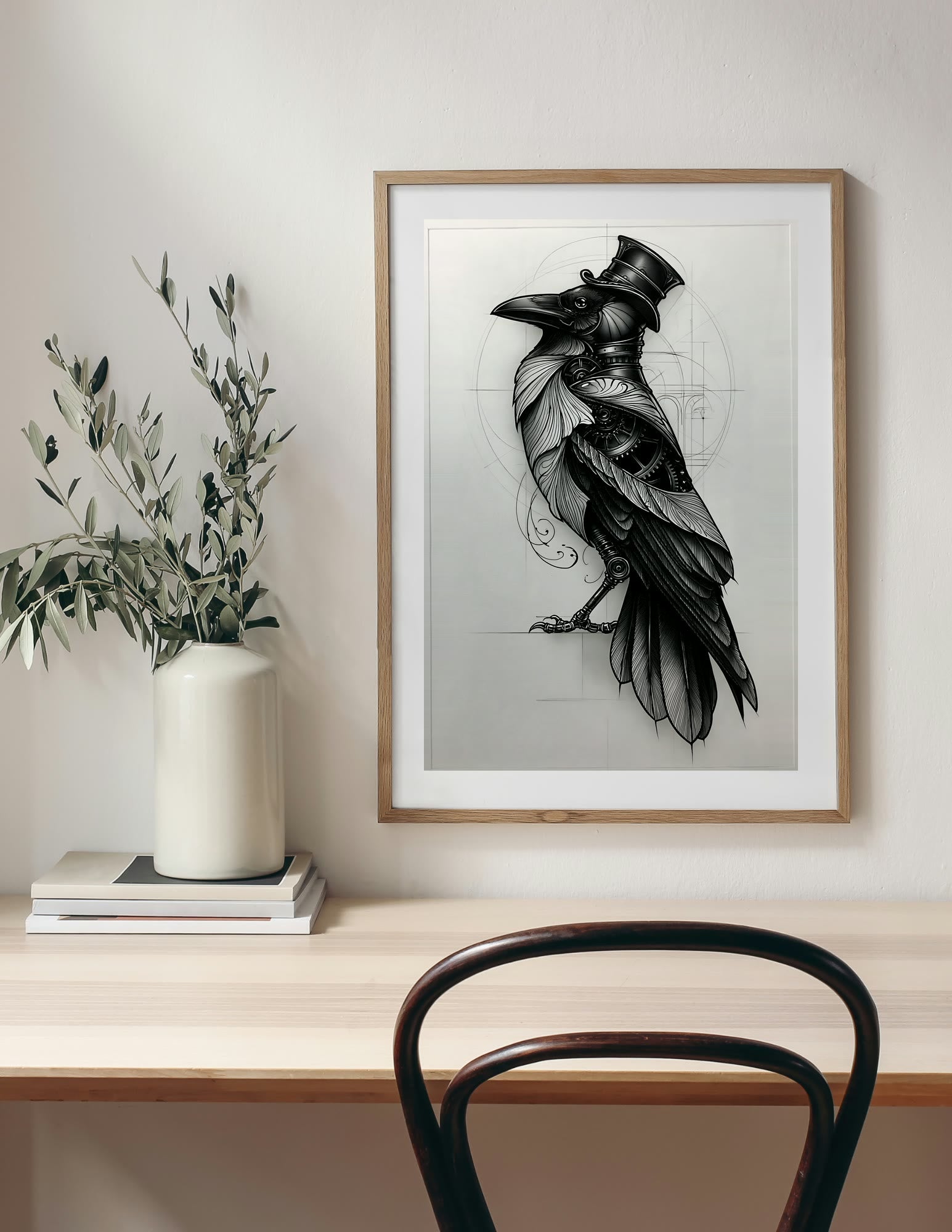 Semi-Gloss Poster shown in a room, mockup 2