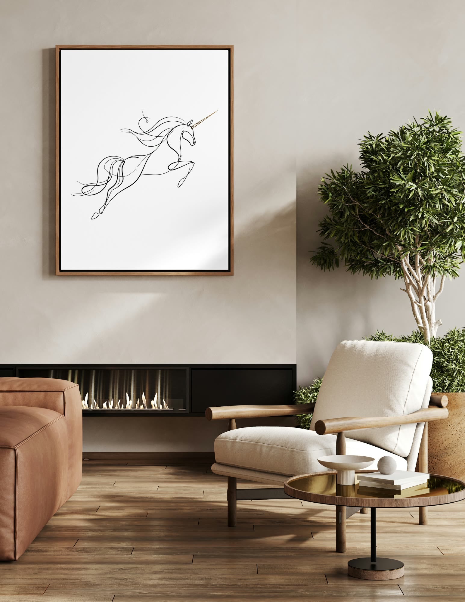 Semi-Gloss Poster shown in a room, mockup 2
