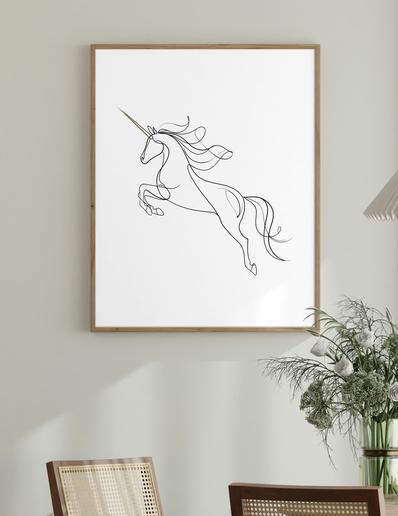 Semi-Gloss Poster shown in a room, mockup 1