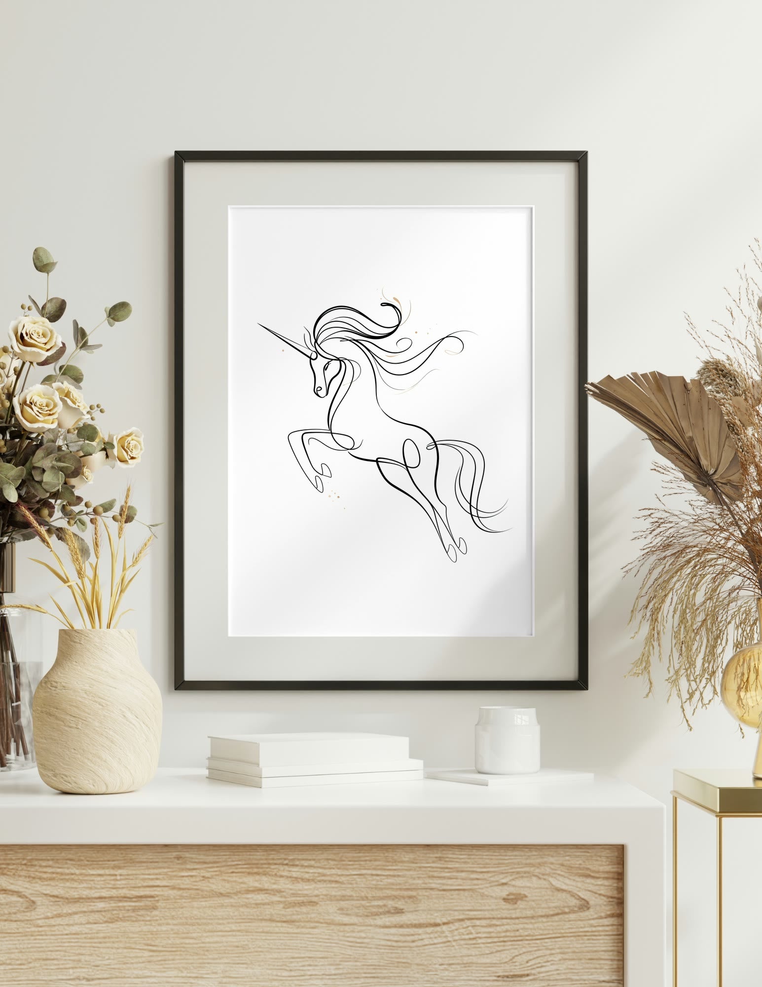 Semi-Gloss Poster shown in a room, mockup 2