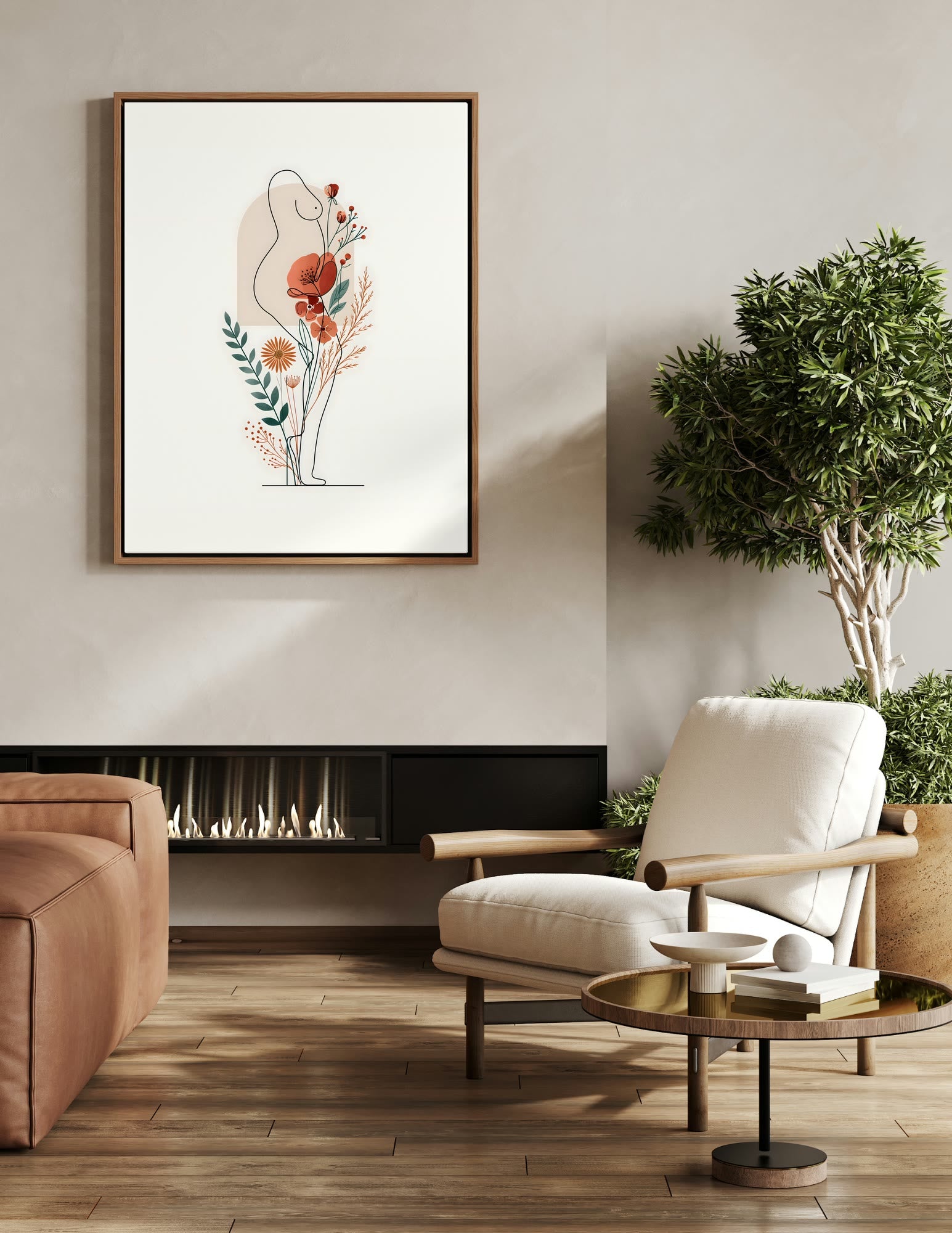 Semi-Gloss Poster shown in a room, mockup 1