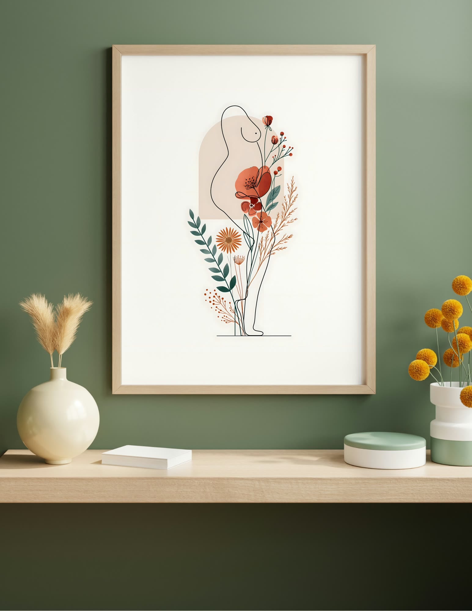 Semi-Gloss Poster shown in a room, mockup 2