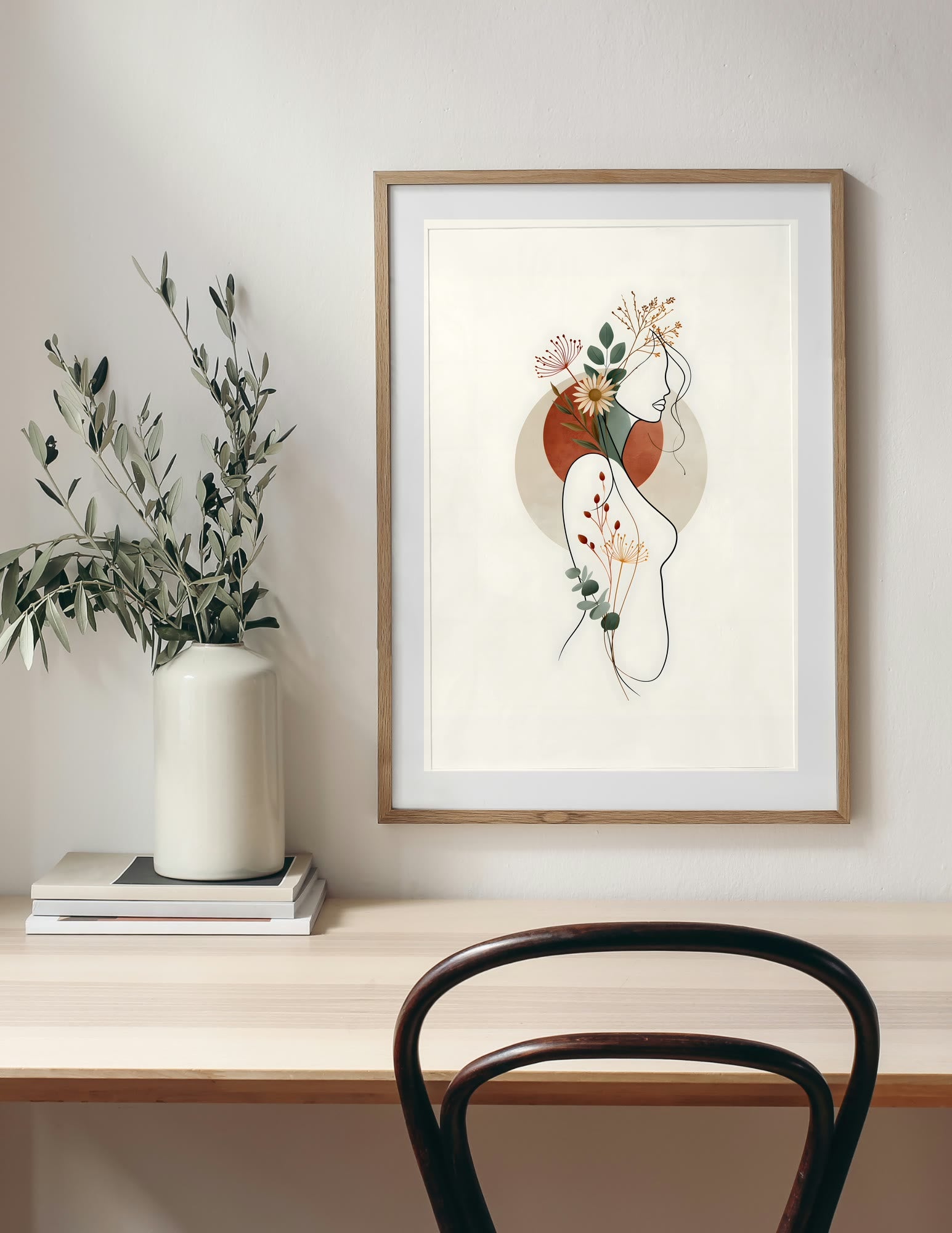 Semi-Gloss Poster shown in a room, mockup 2