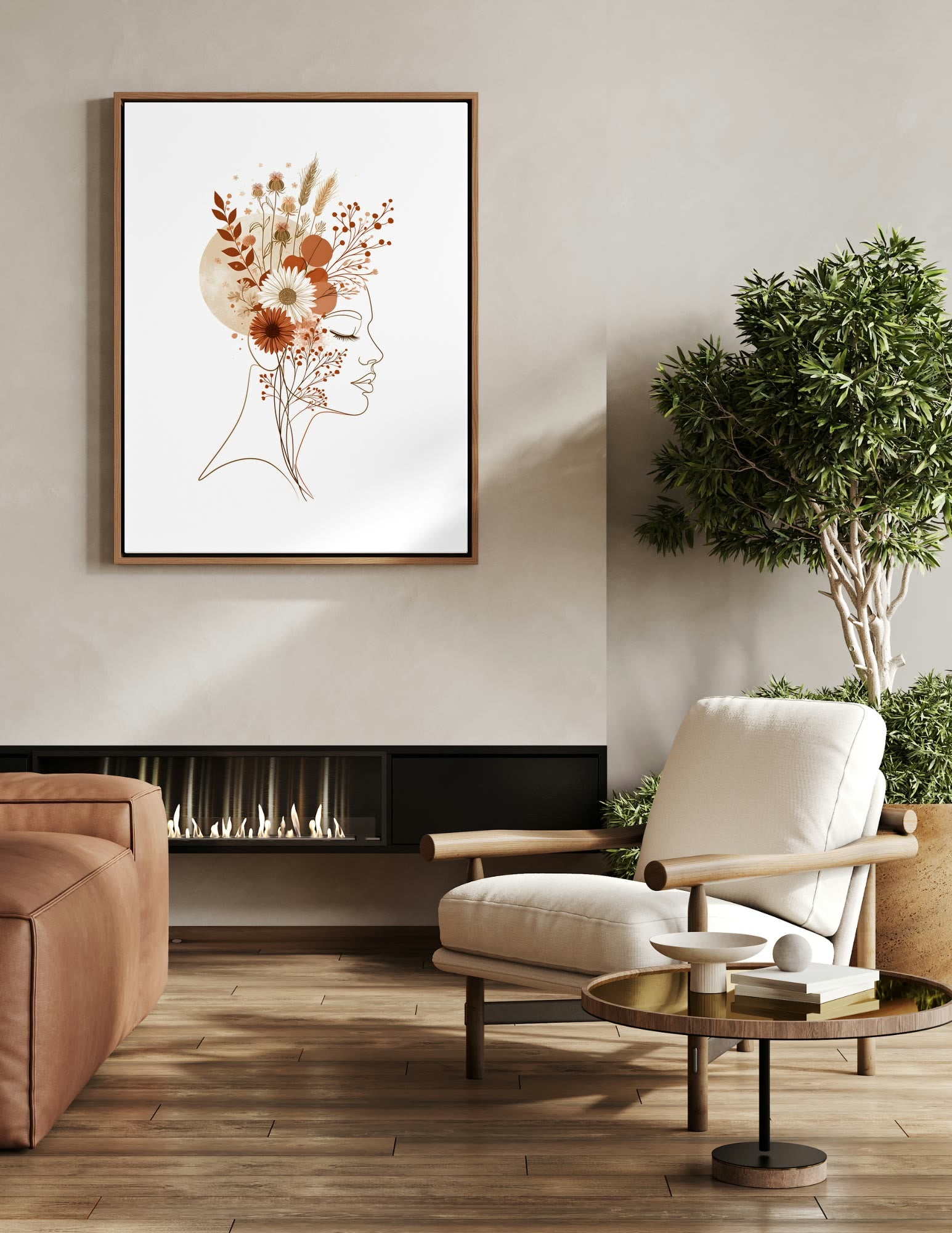 Semi-Gloss Poster shown in a room, mockup 2