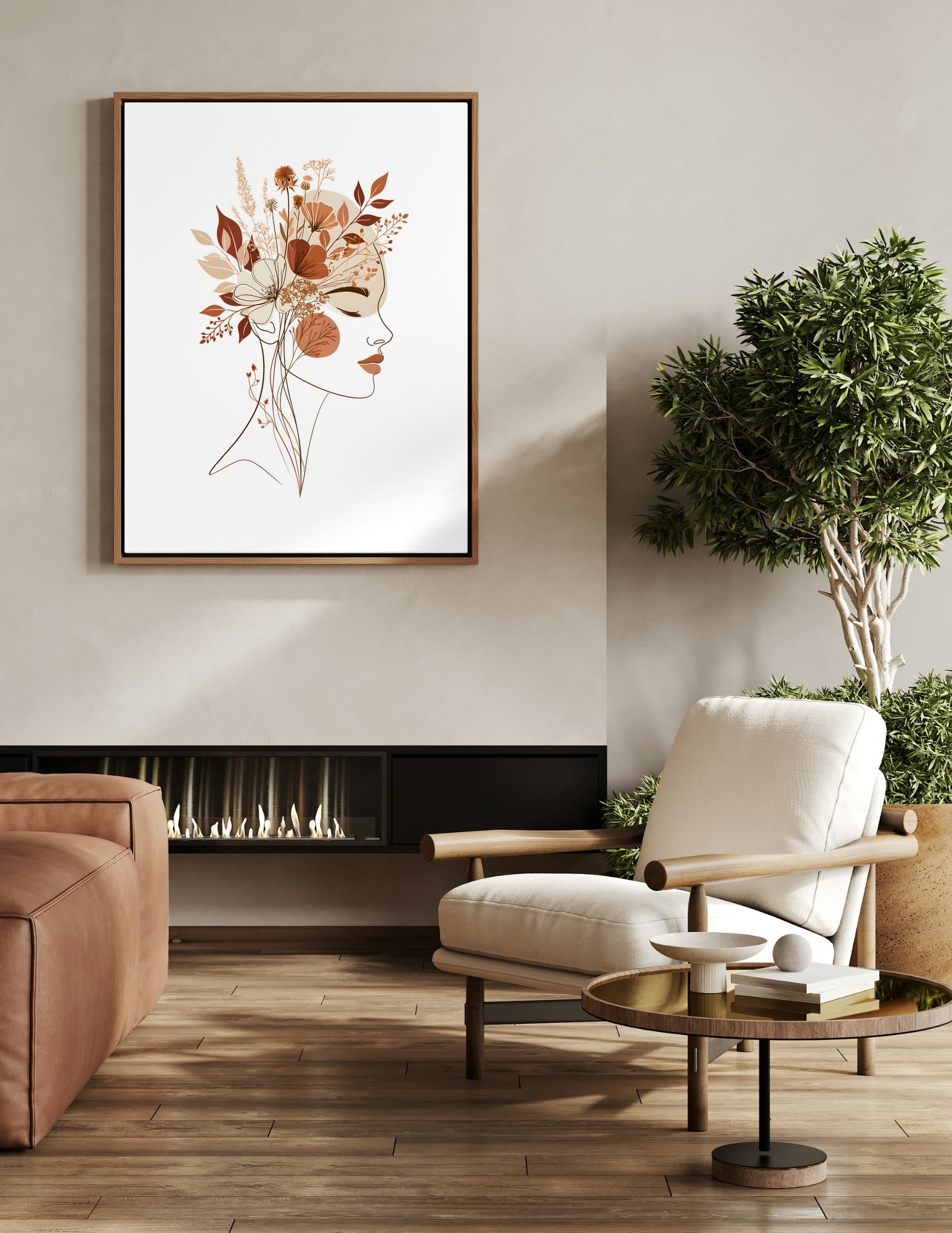 Semi-Gloss Poster shown in a room, mockup 1