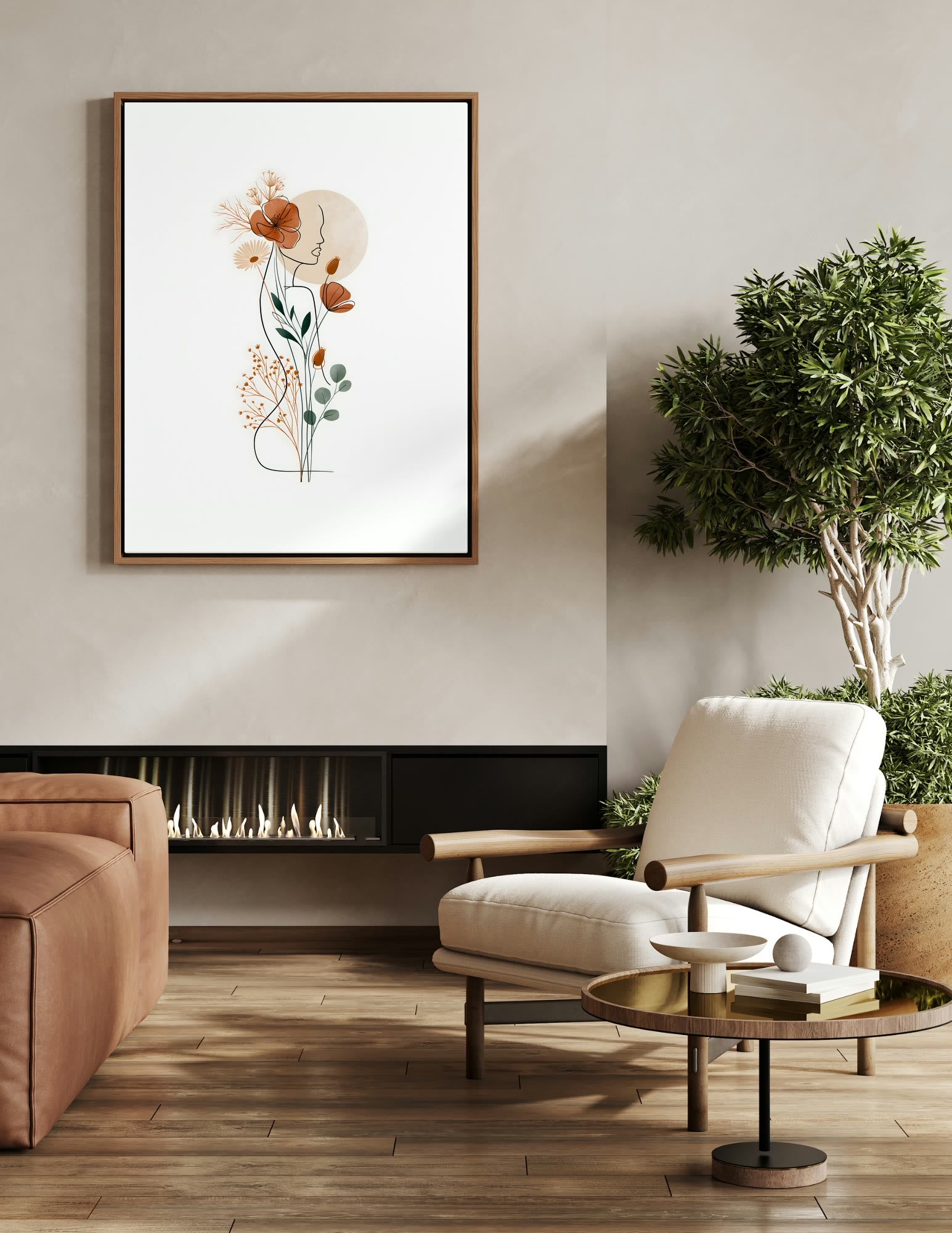 Semi-Gloss Poster shown in a room, mockup 2