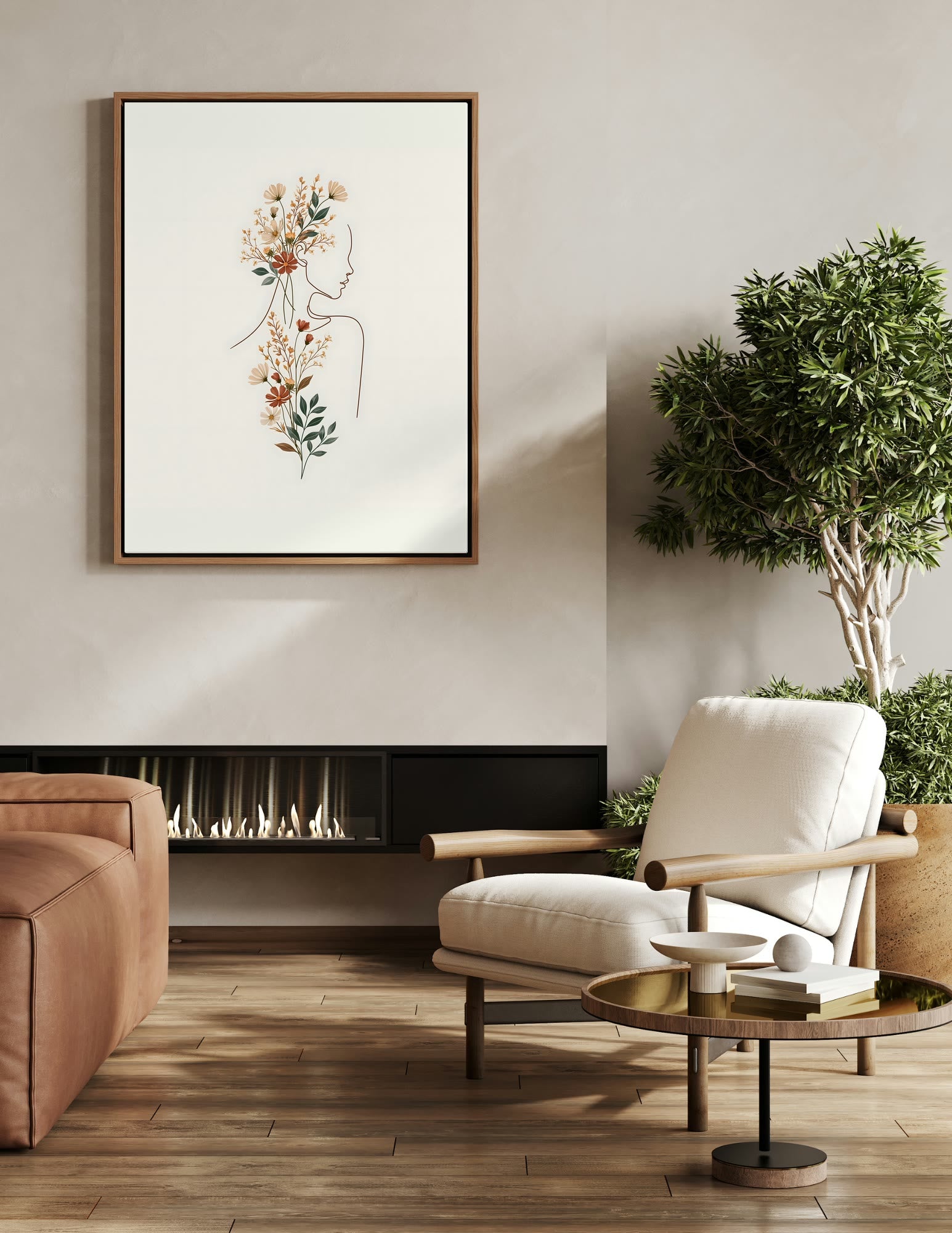 Semi-Gloss Poster shown in a room, mockup 1