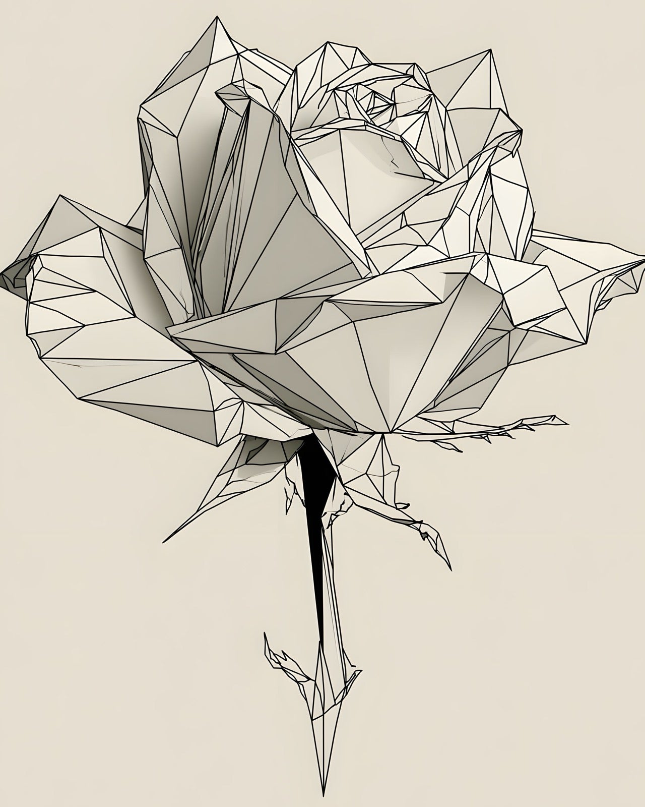 Origami Rose