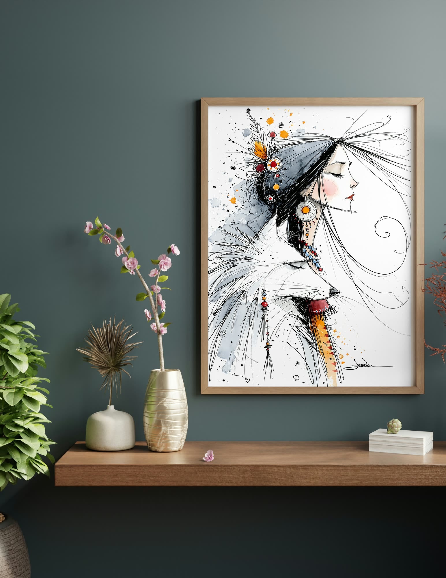 Semi-Gloss Poster shown in a room, mockup 1