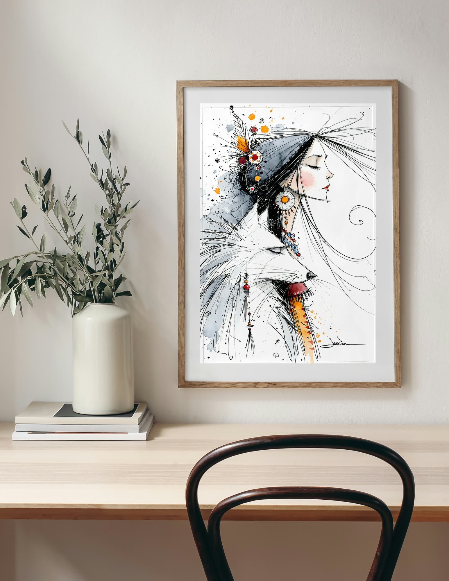 Fine Art Print shown in a room, mockup 2