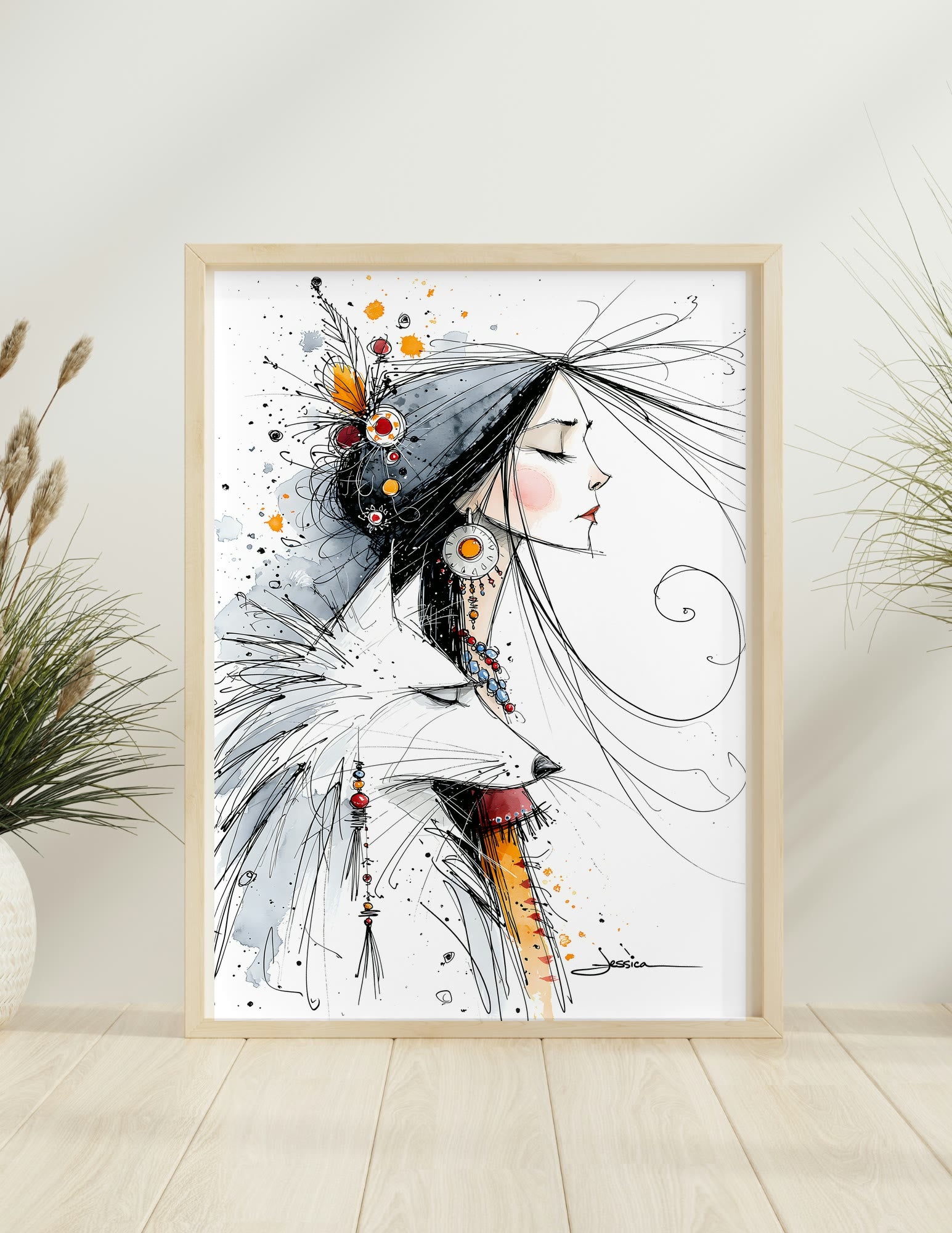 Semi-Gloss Poster shown in a room, mockup 2