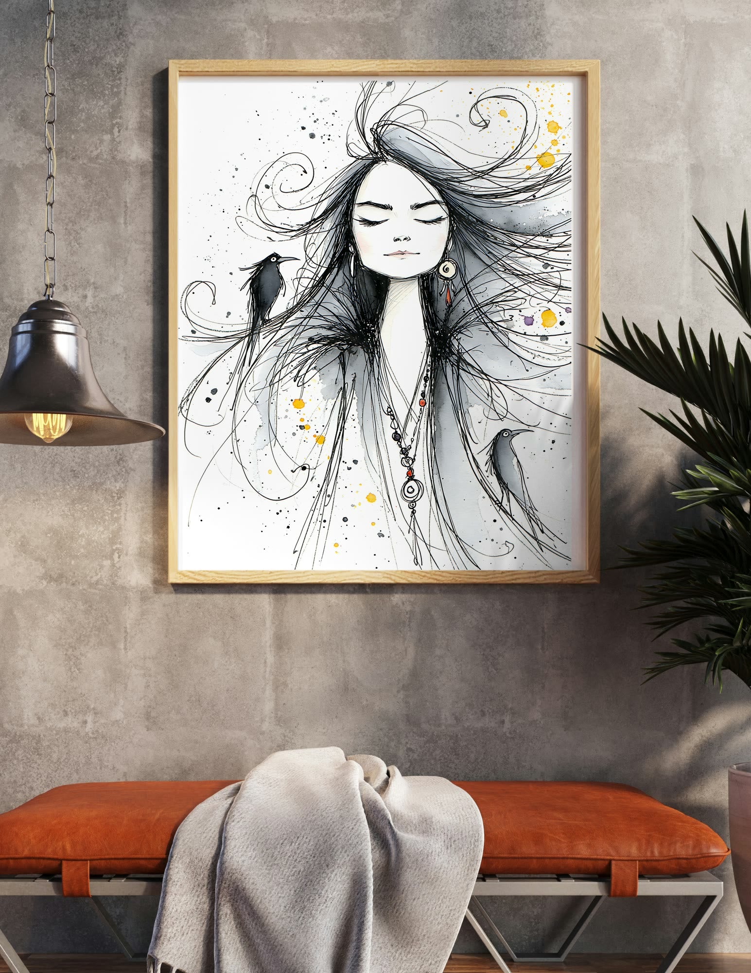 Semi-Gloss Poster shown in a room, mockup 2