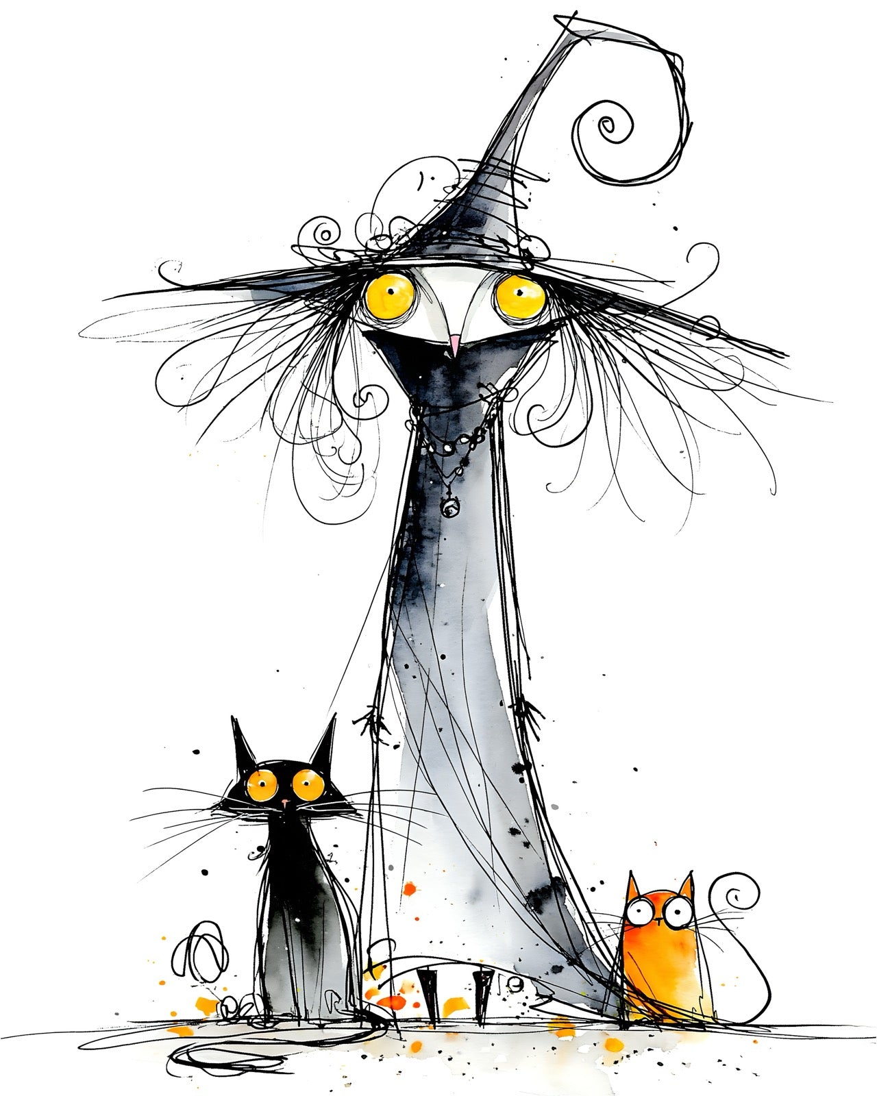 The Witch and Her Cats