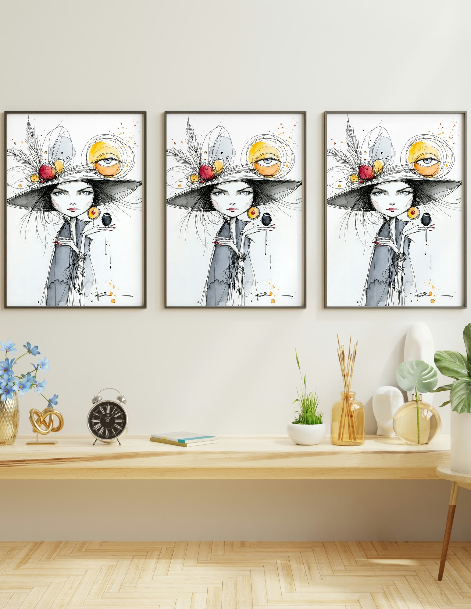 Semi-Gloss Poster shown in a room, mockup 1