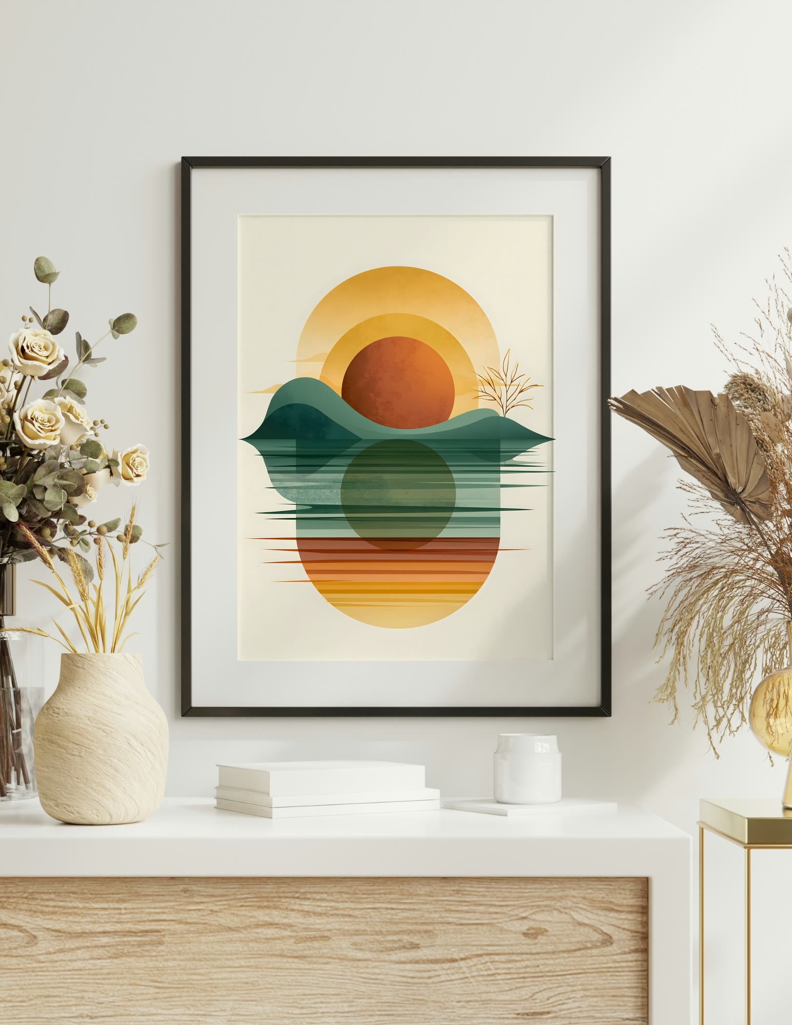 Semi-Gloss Poster shown in a room, mockup 2