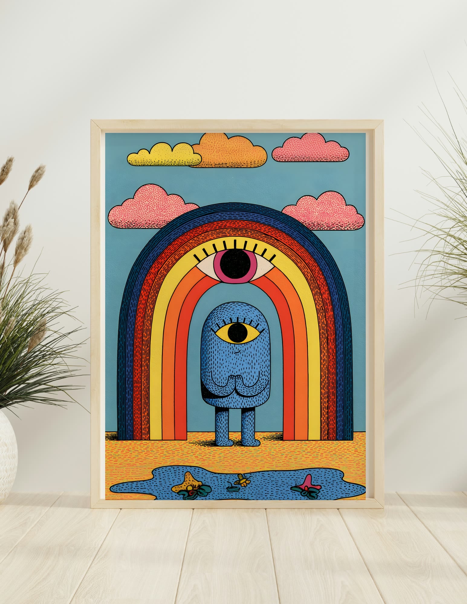Semi-Gloss Poster shown in a room, mockup 2