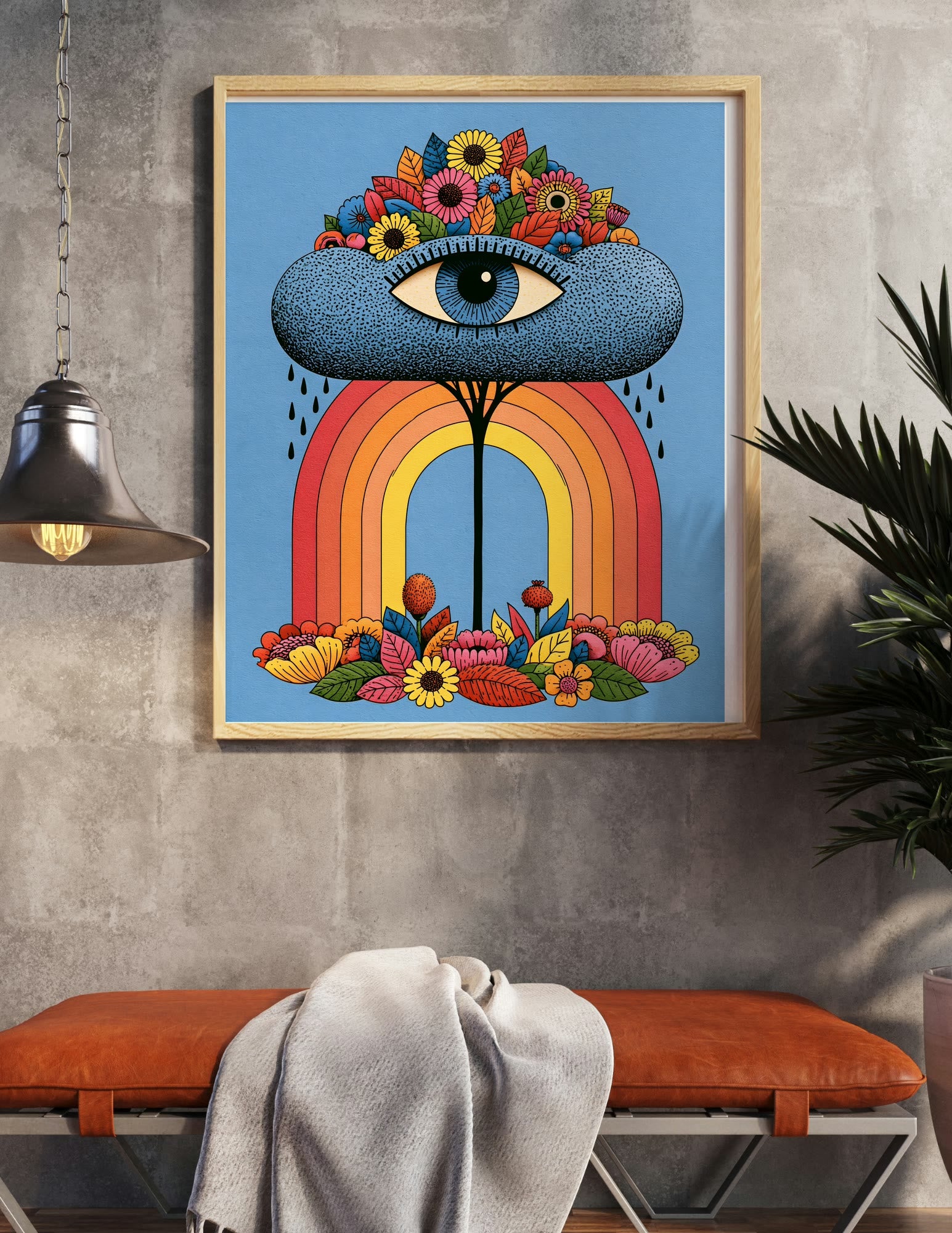 Semi-Gloss Poster shown in a room, mockup 2