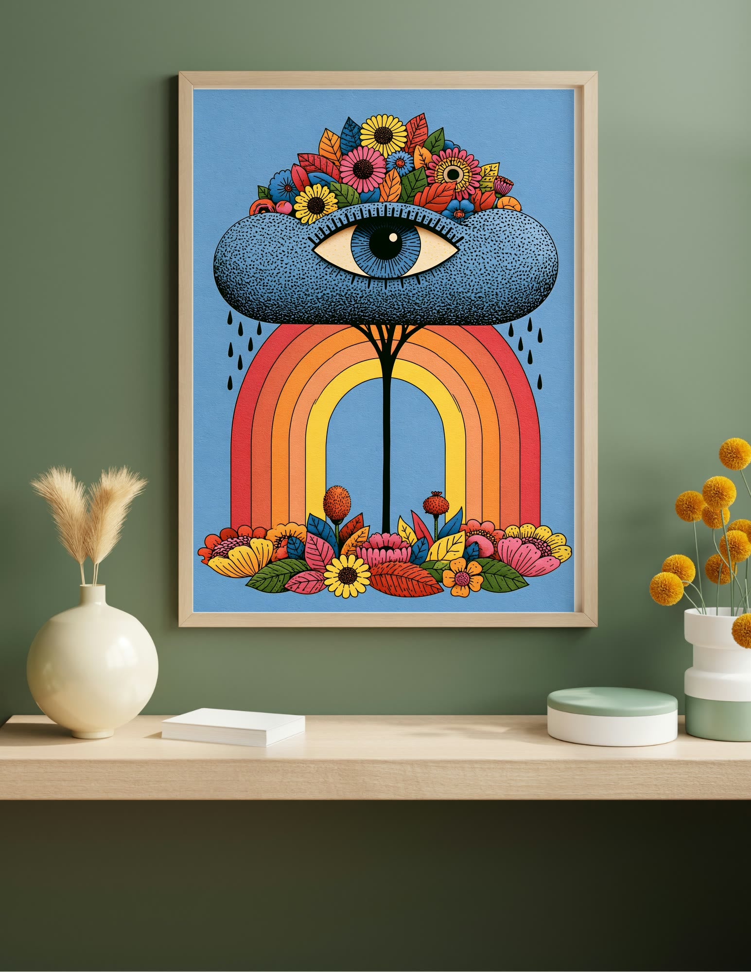 Semi-Gloss Poster shown in a room, mockup 1