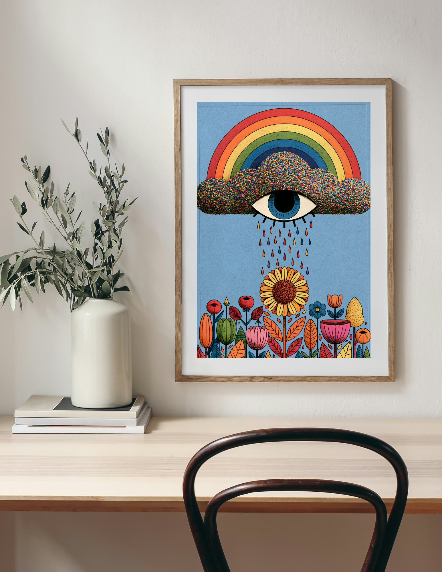 Semi-Gloss Poster shown in a room, mockup 1