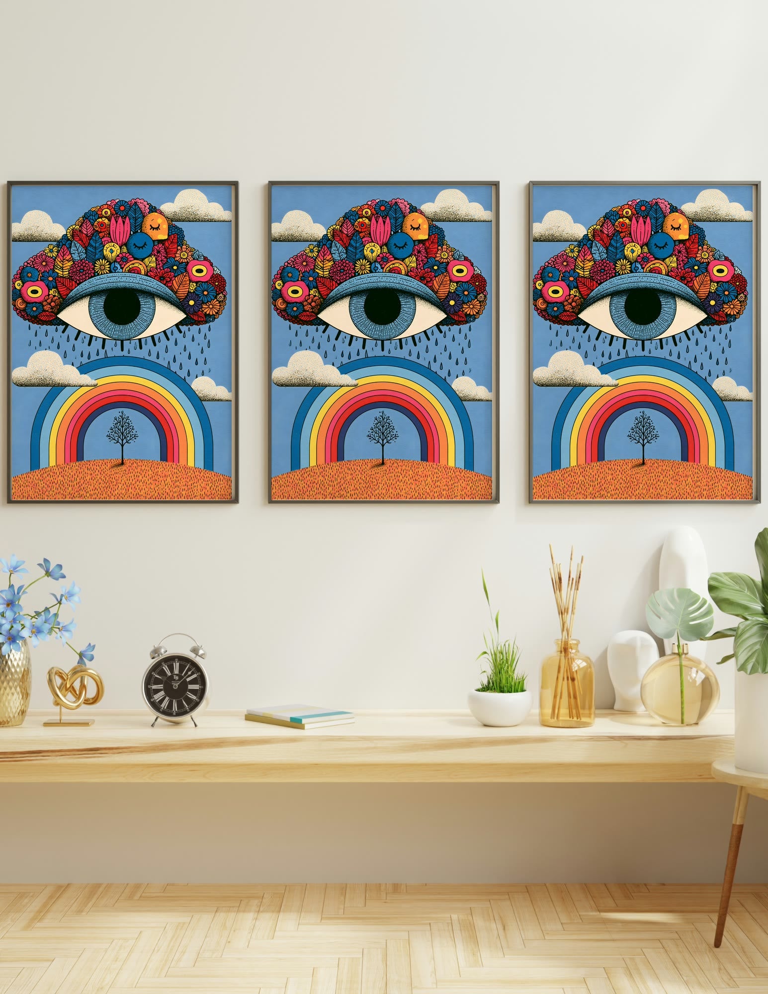 Semi-Gloss Poster shown in a room, mockup 1