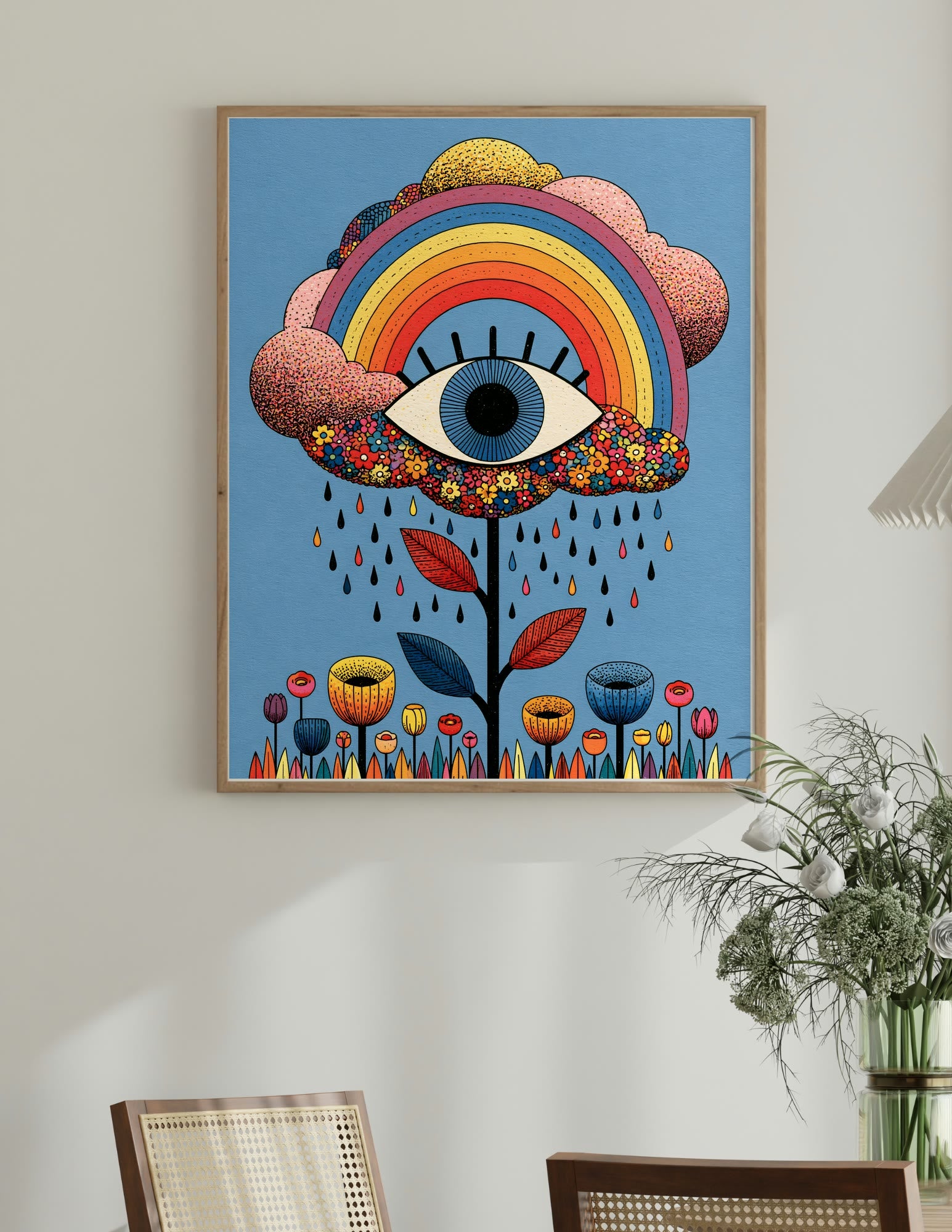 Semi-Gloss Poster shown in a room, mockup 1