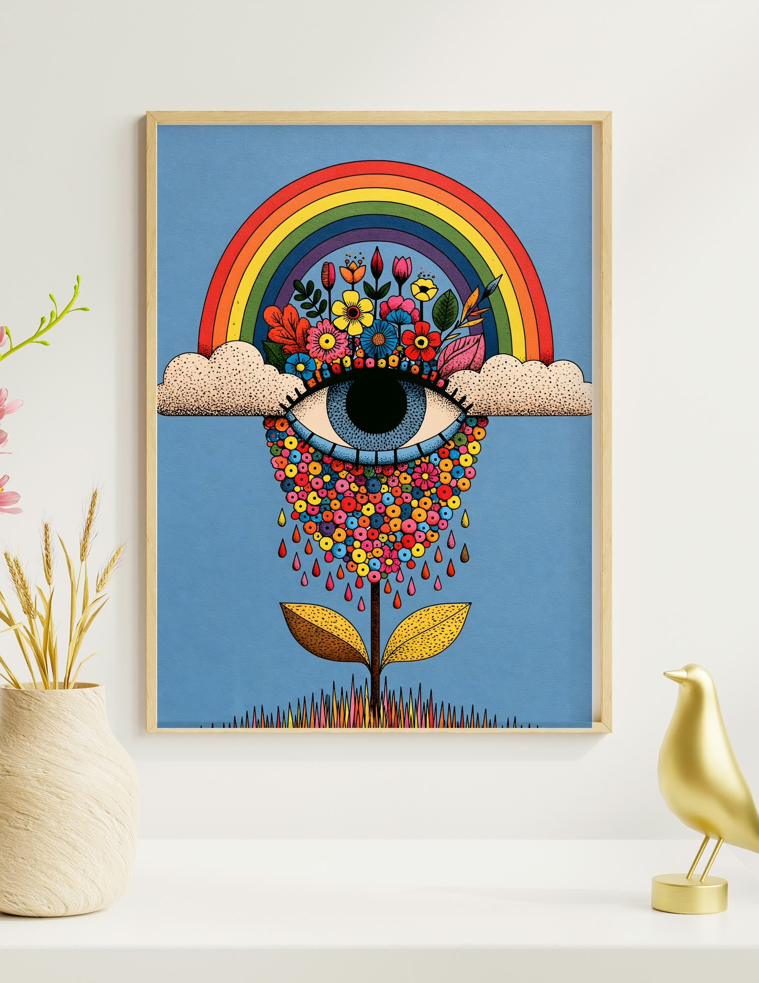 Semi-Gloss Poster shown in a room, mockup 2