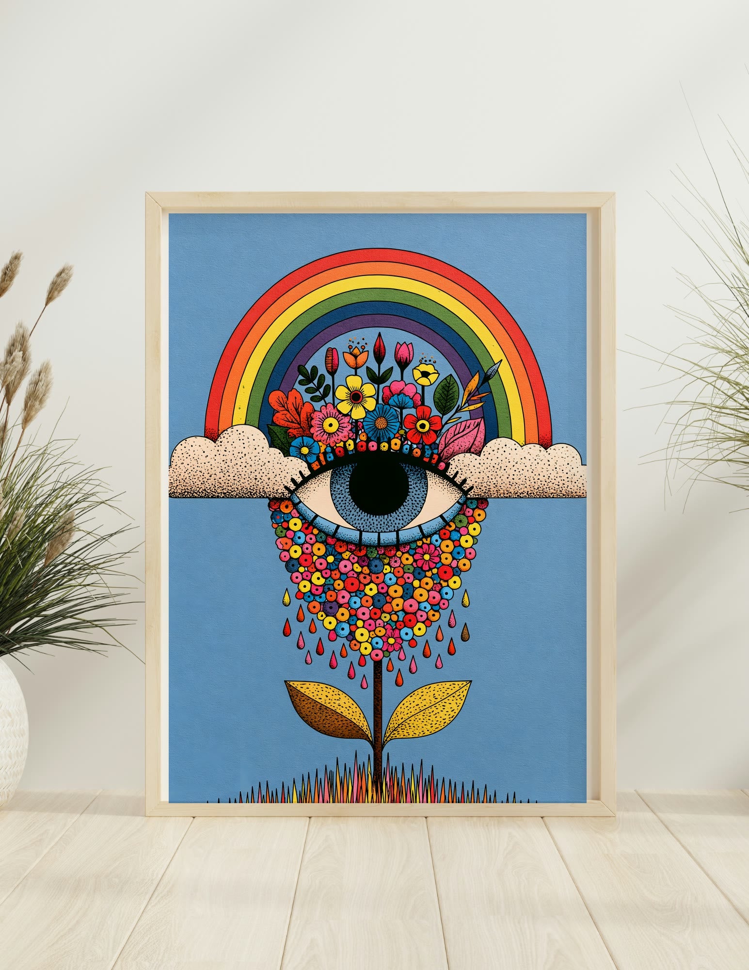 Semi-Gloss Poster shown in a room, mockup 1