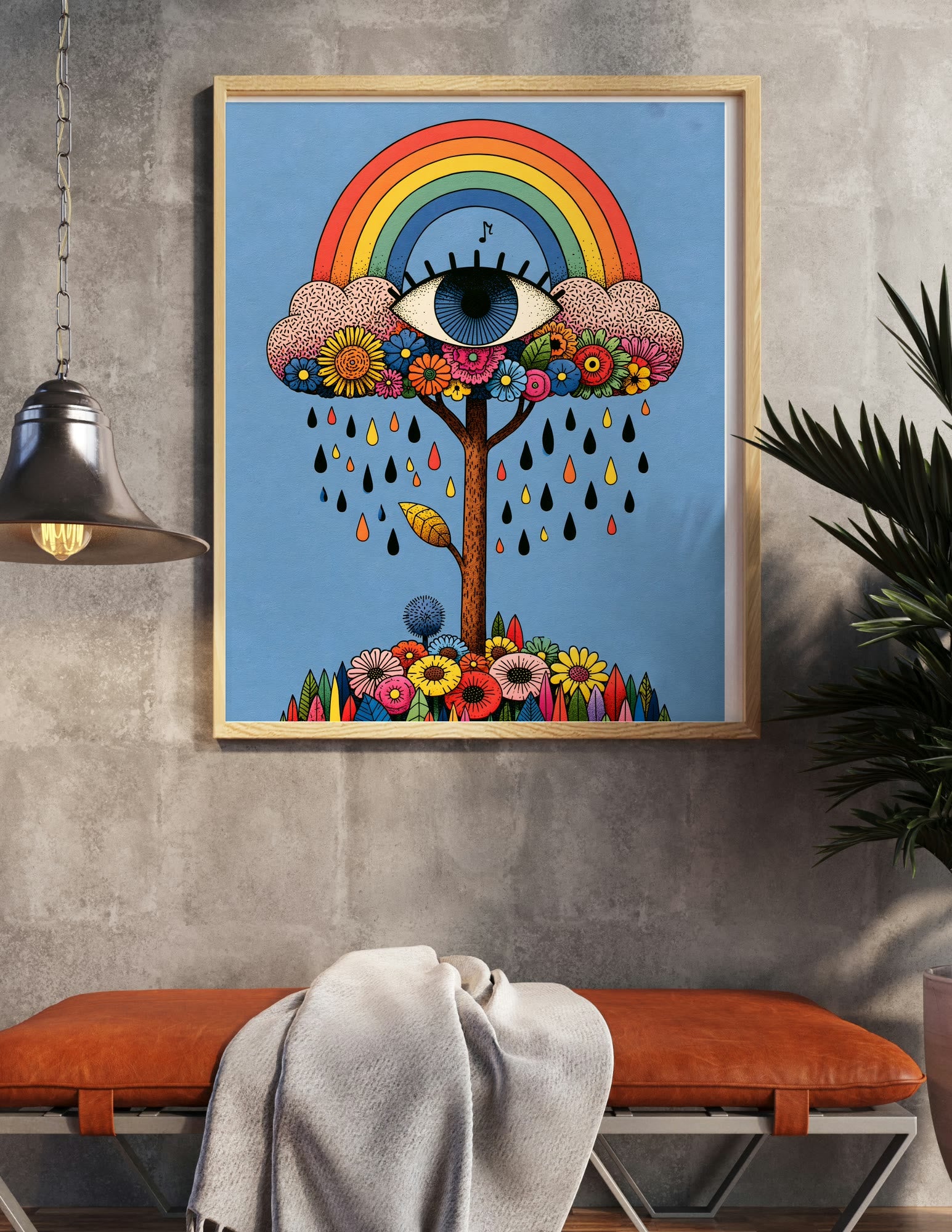 Semi-Gloss Poster shown in a room, mockup 1
