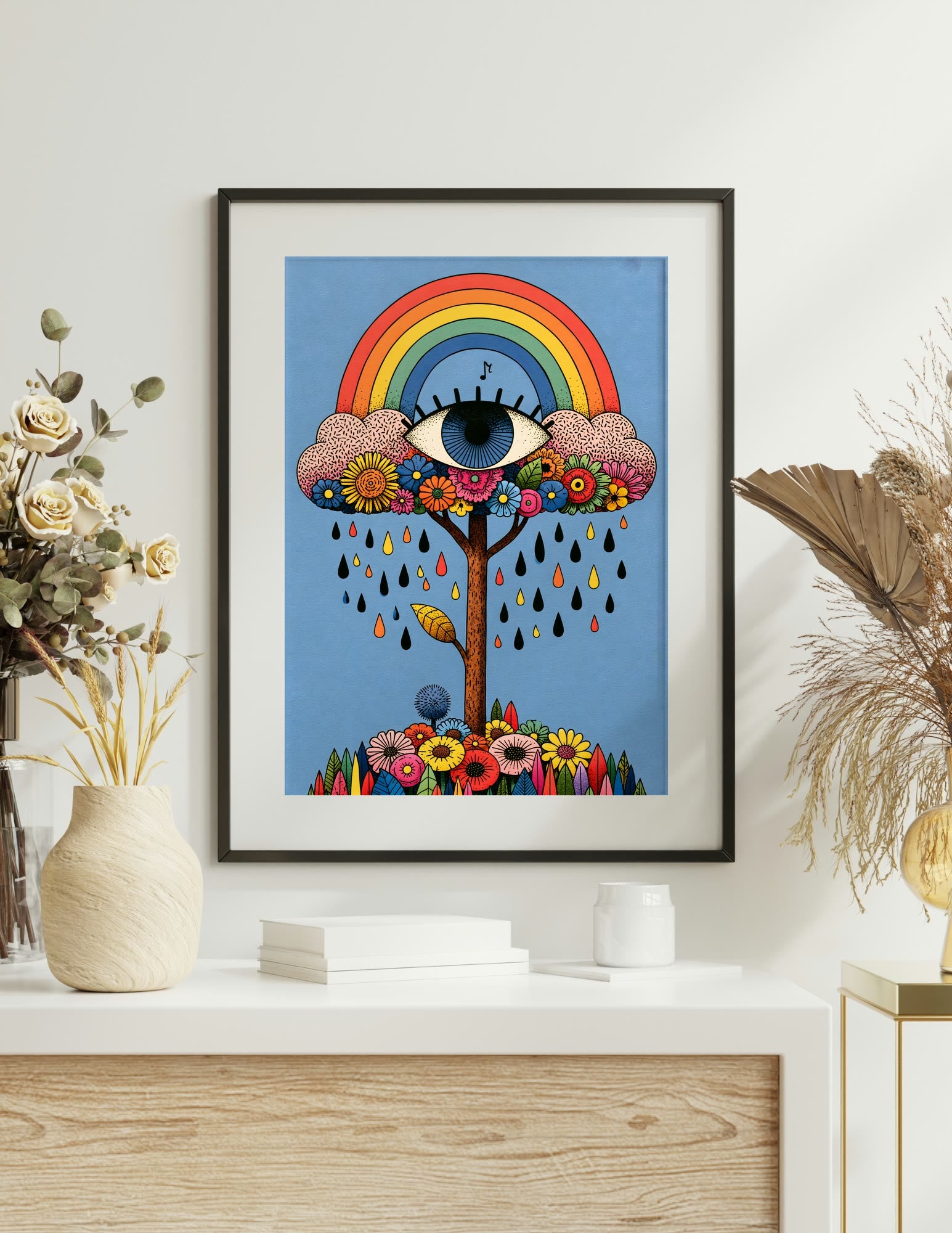 Semi-Gloss Poster shown in a room, mockup 2