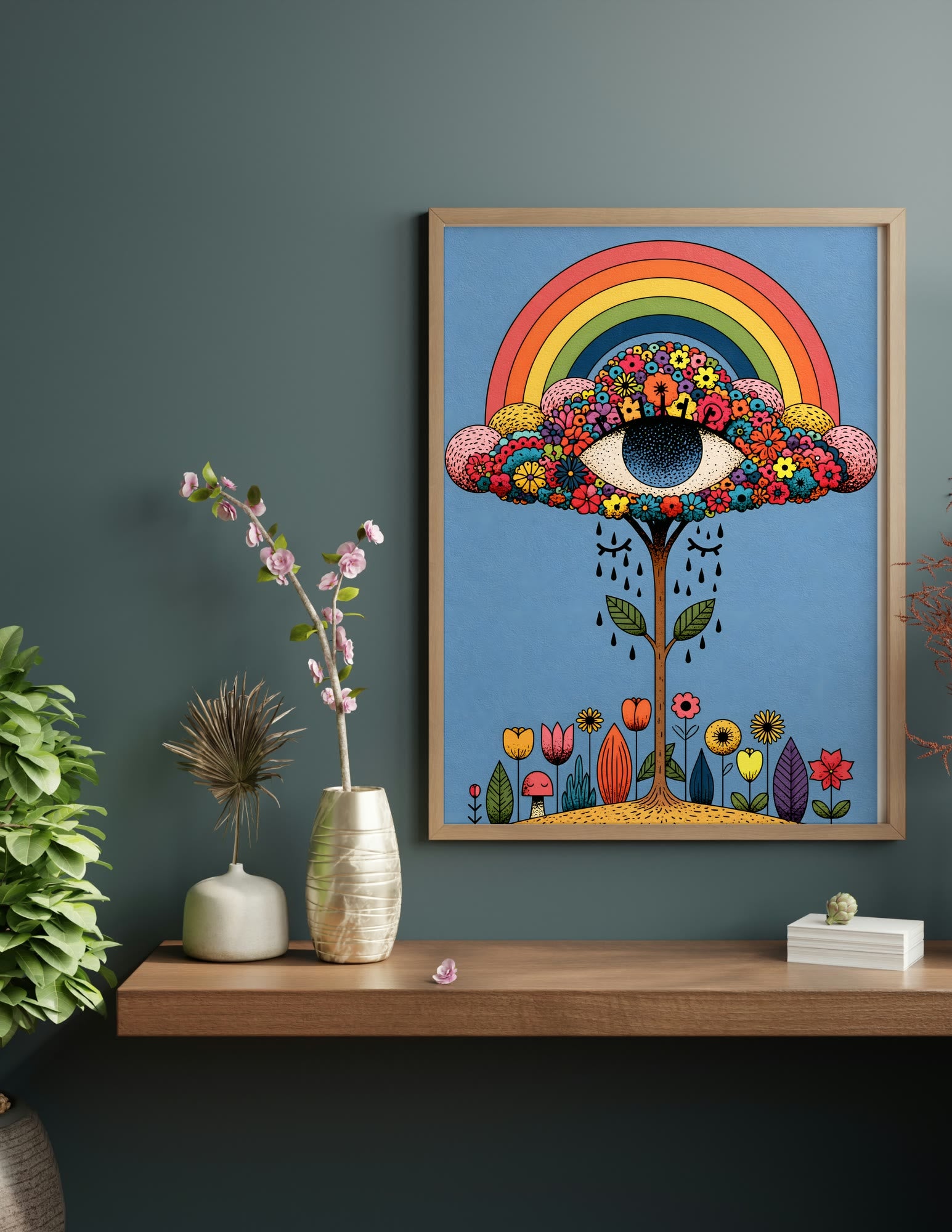 Semi-Gloss Poster shown in a room, mockup 2