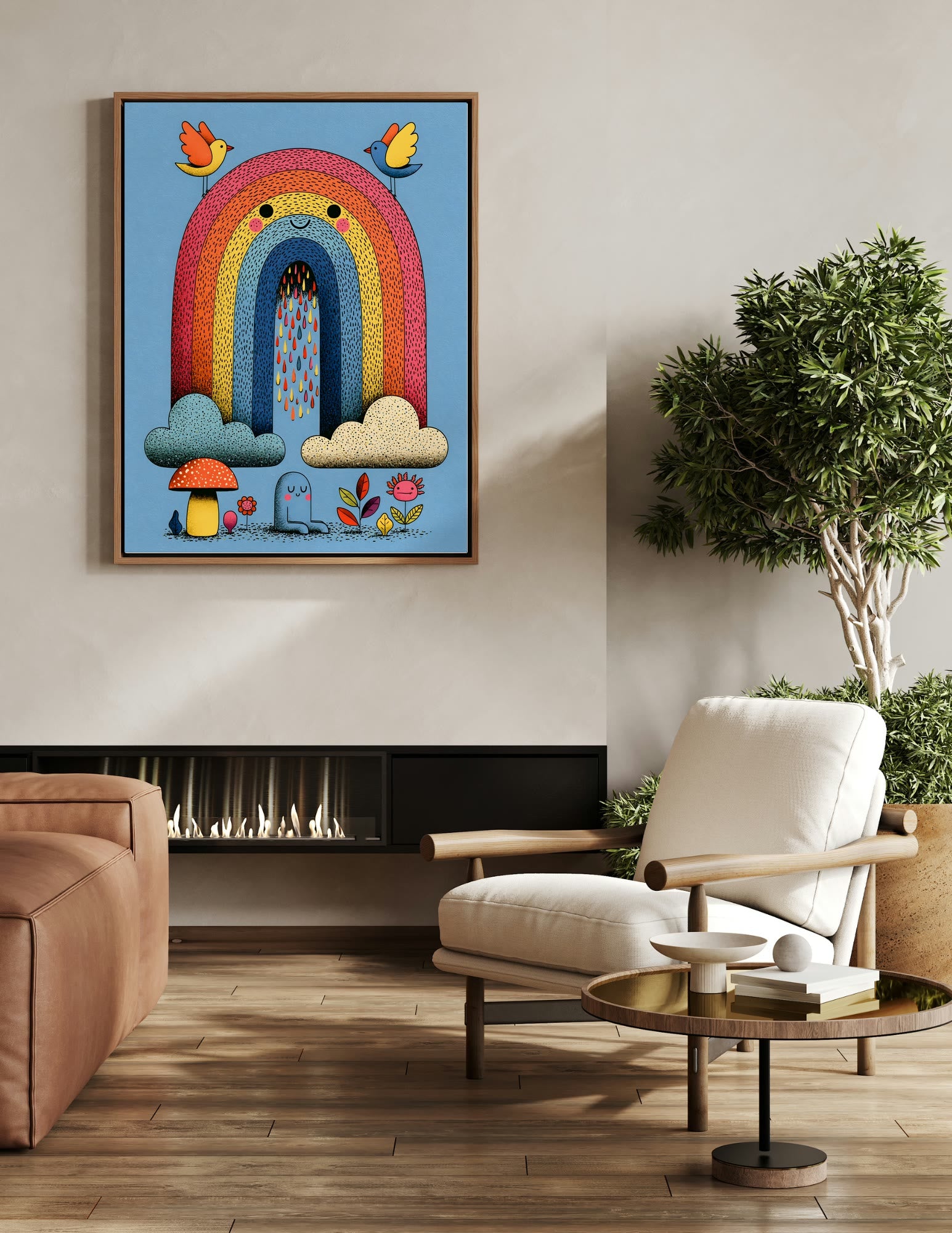 Semi-Gloss Poster shown in a room, mockup 1
