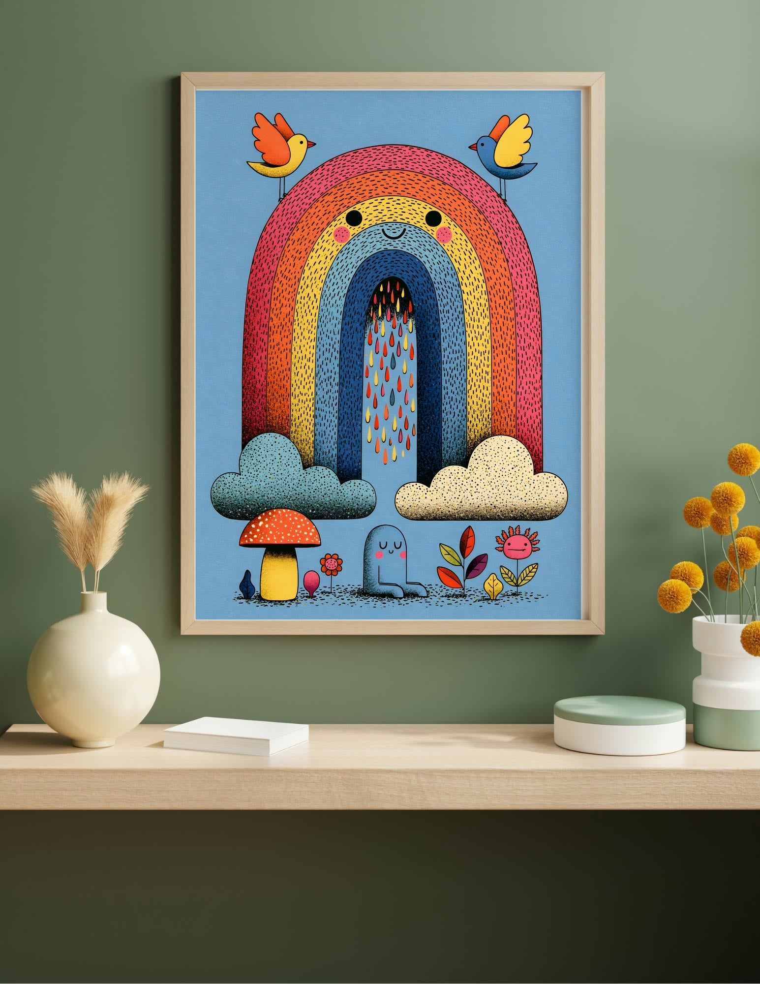 Semi-Gloss Poster shown in a room, mockup 2