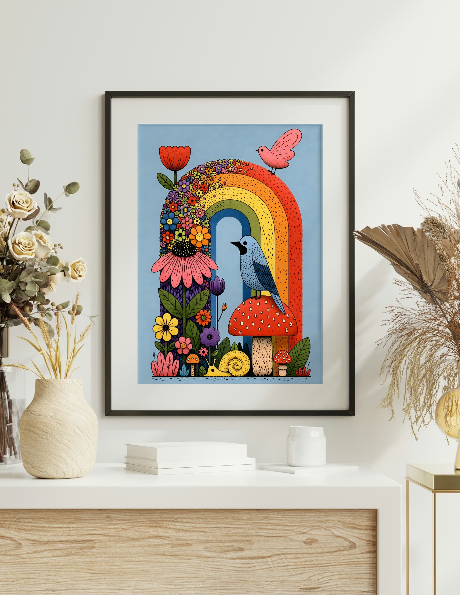 Semi-Gloss Poster shown in a room, mockup 1