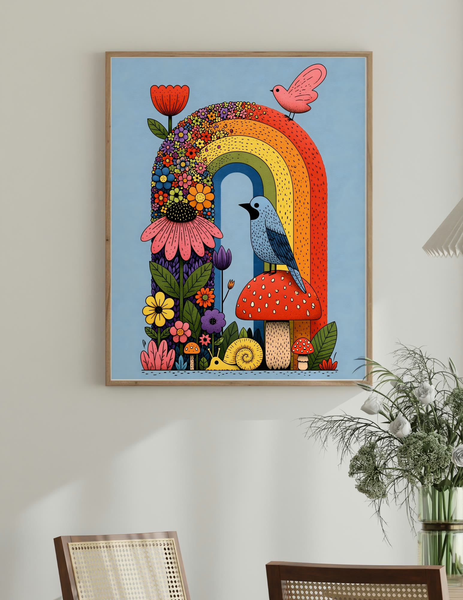 Semi-Gloss Poster shown in a room, mockup 2