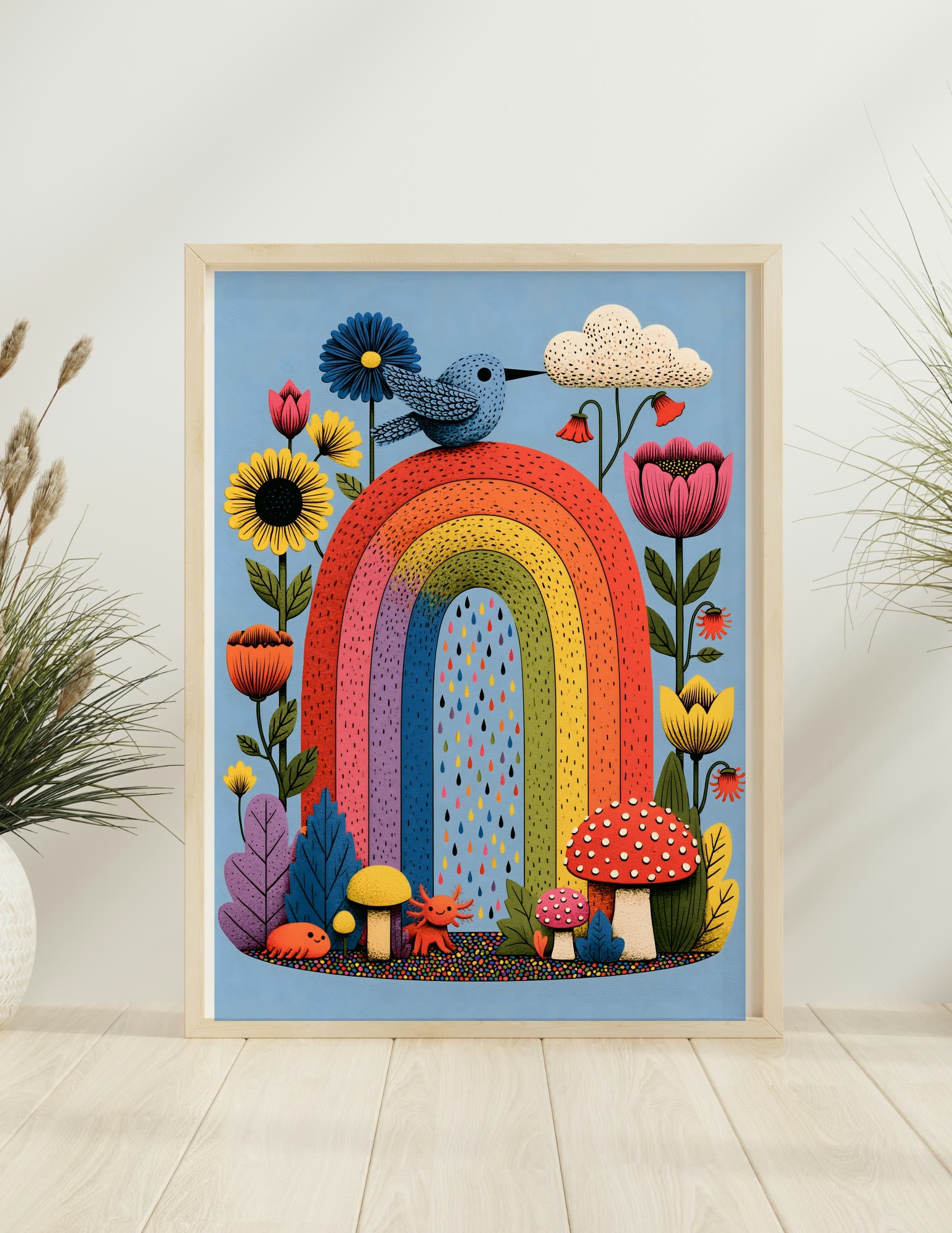 Semi-Gloss Poster shown in a room, mockup 2
