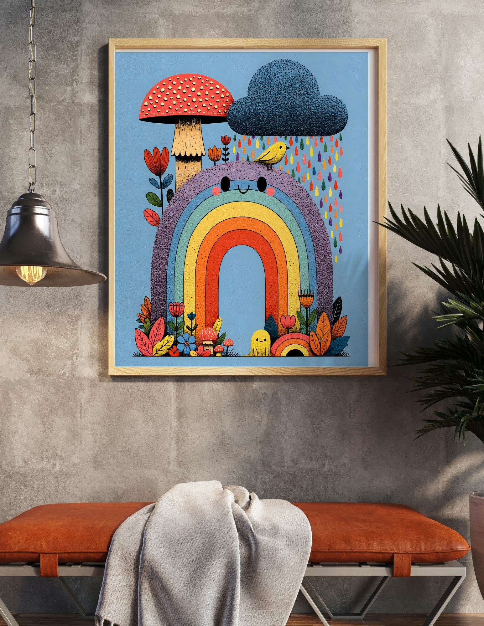 Semi-Gloss Poster shown in a room, mockup 2