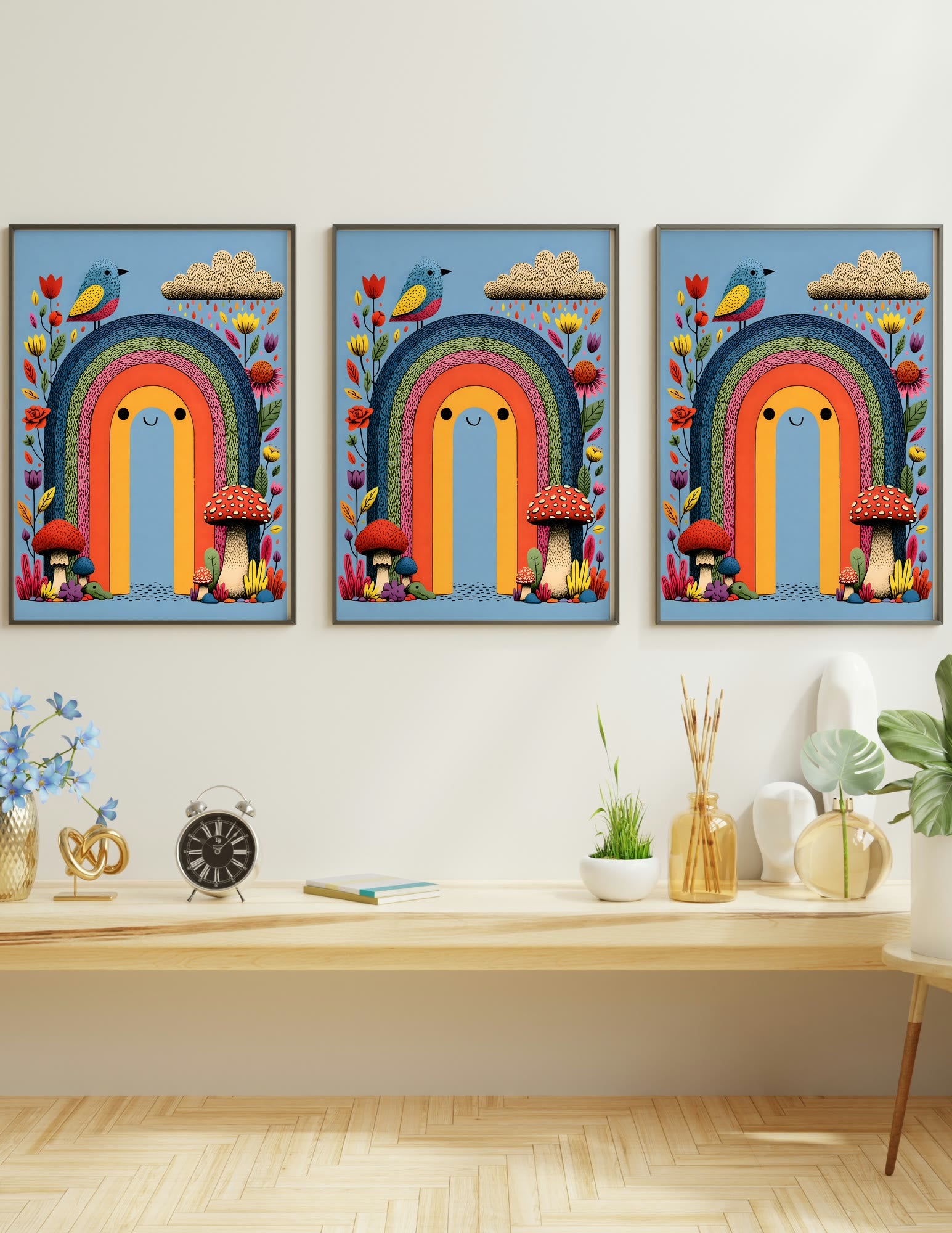 Semi-Gloss Poster shown in a room, mockup 2