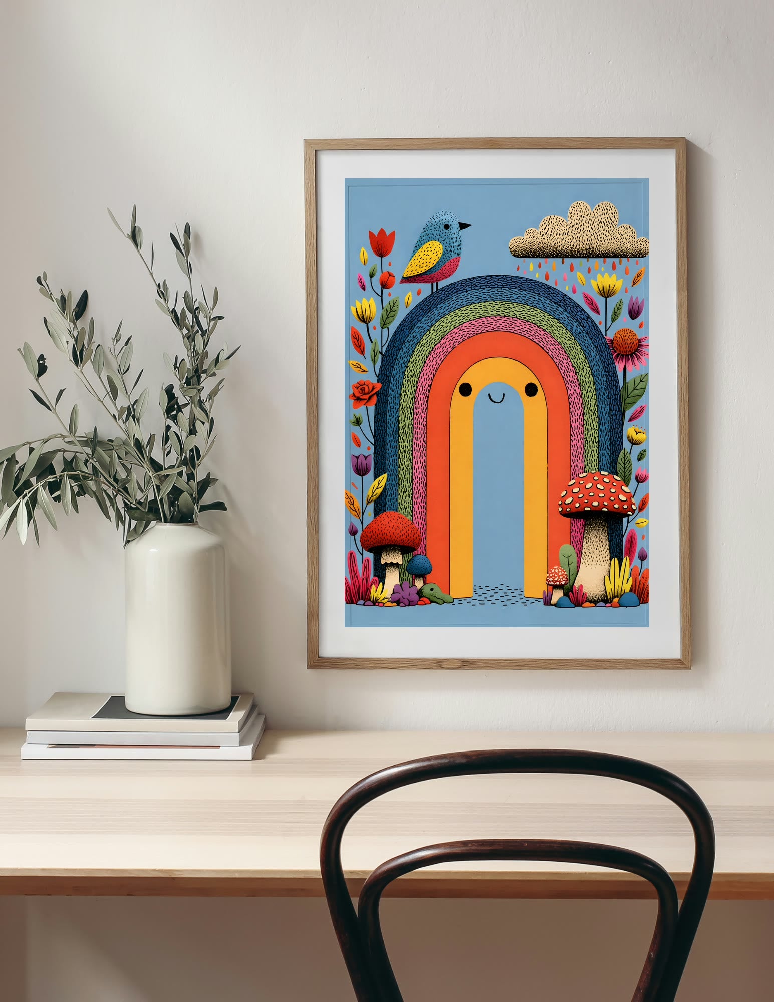 Semi-Gloss Poster shown in a room, mockup 1