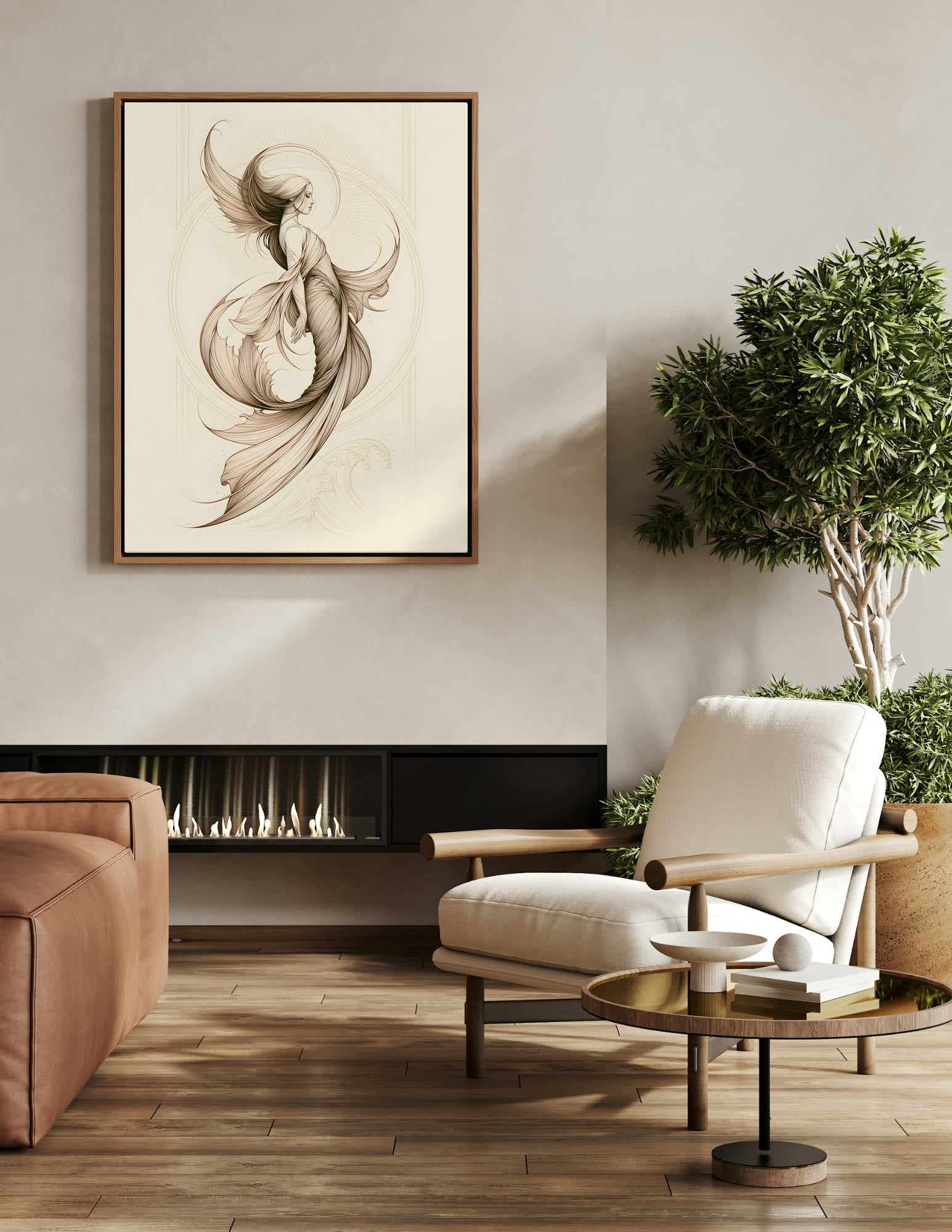 Semi-Gloss Poster shown in a room, mockup 2
