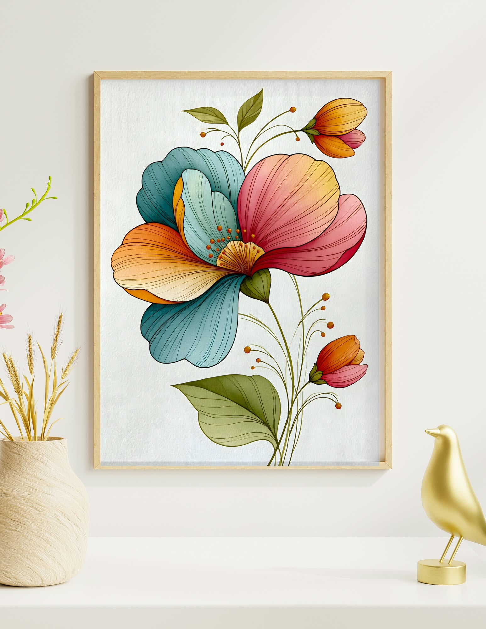 Semi-Gloss Poster shown in a room, mockup 2