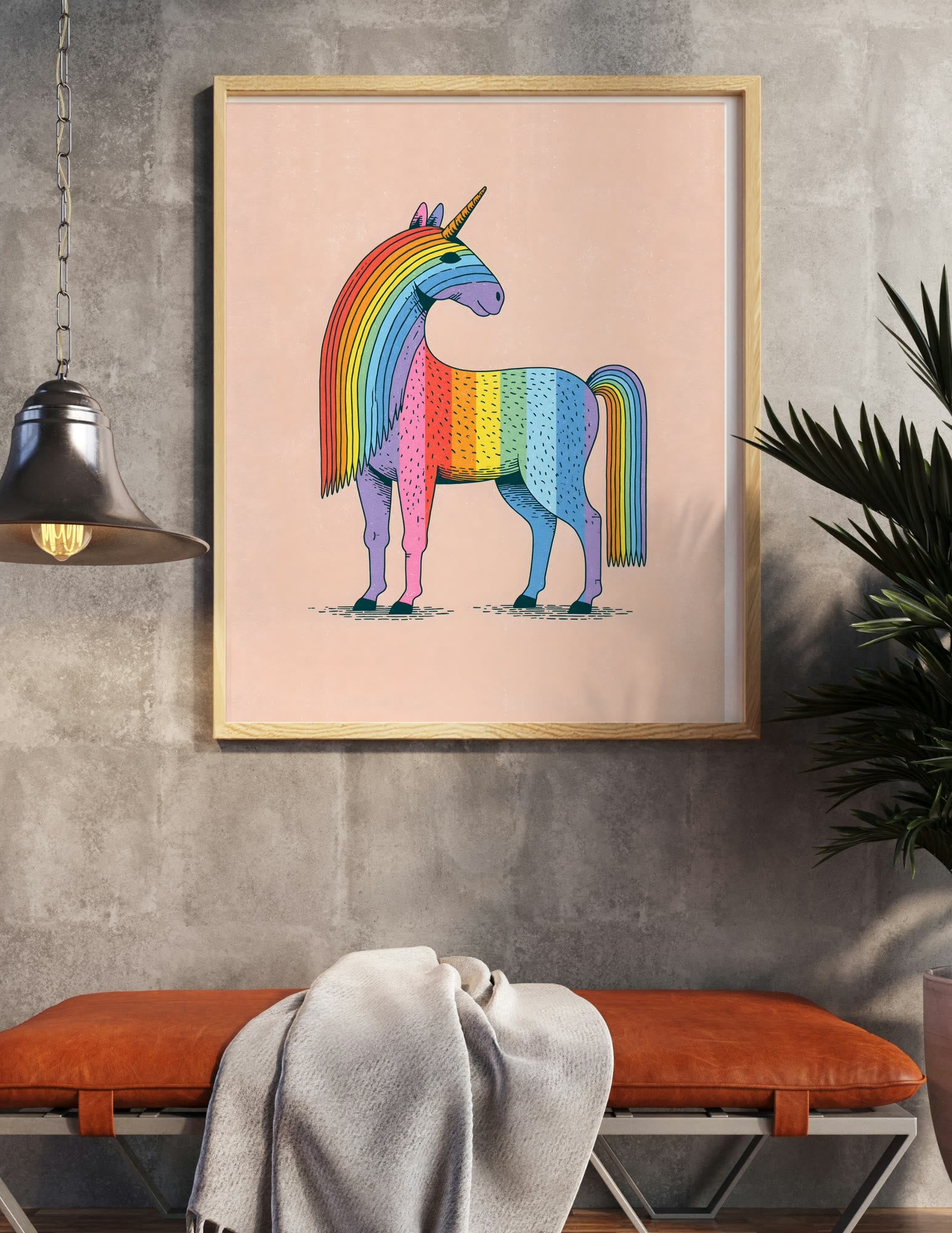 Semi-Gloss Poster shown in a room, mockup 1