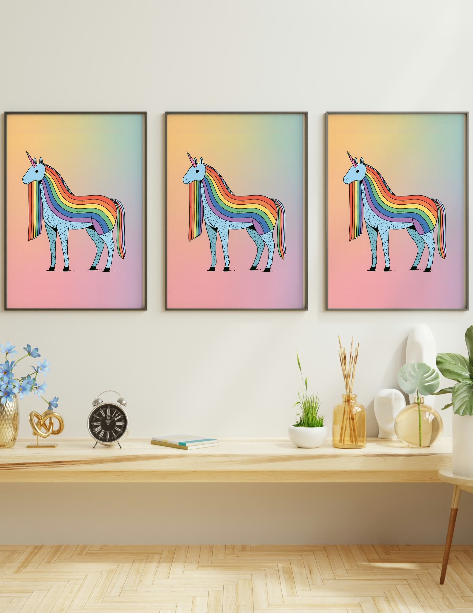 Semi-Gloss Poster shown in a room, mockup 1