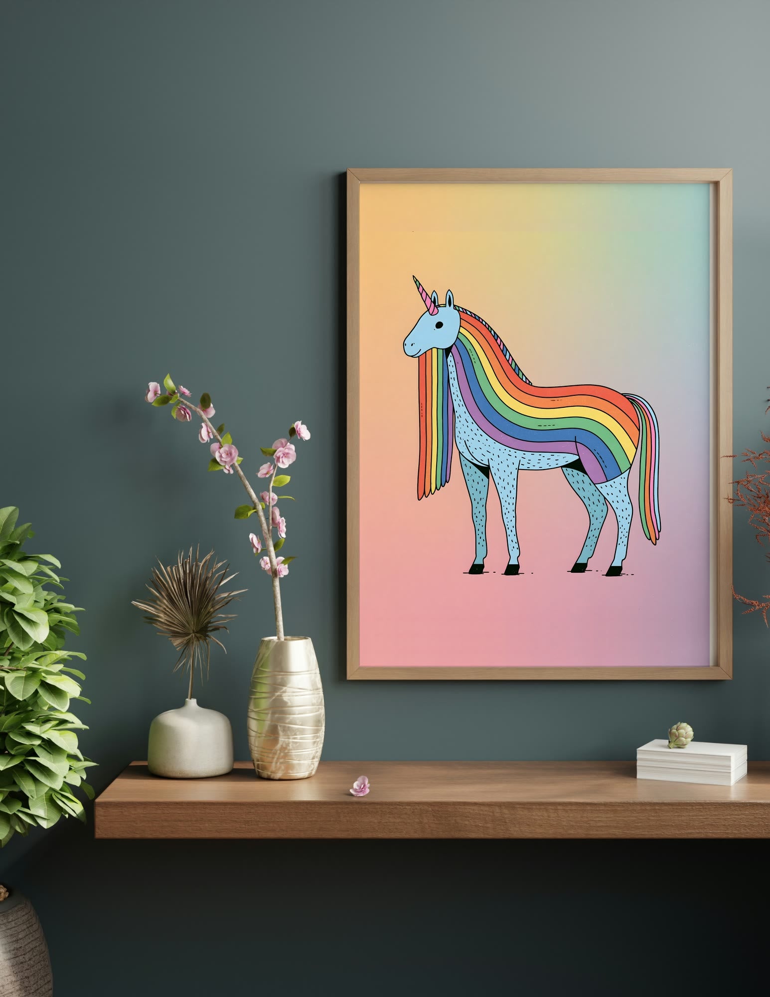 Semi-Gloss Poster shown in a room, mockup 2