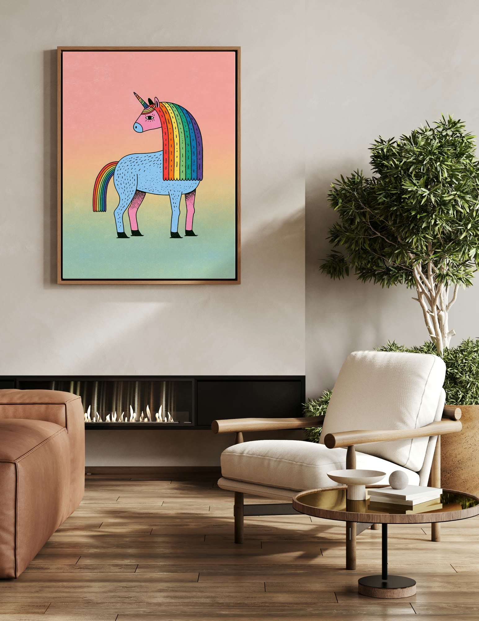 Semi-Gloss Poster shown in a room, mockup 1
